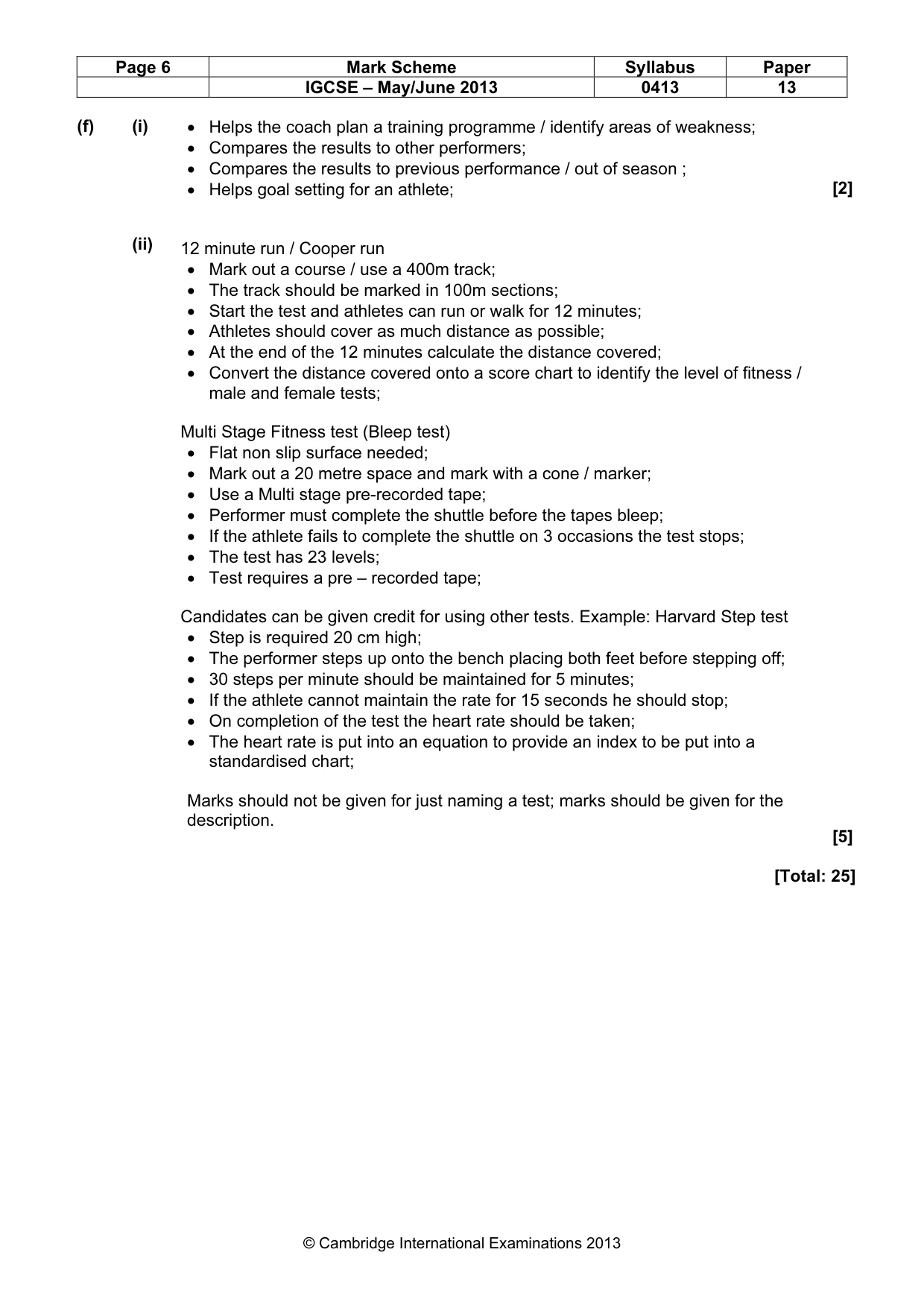 Mark scheme, page 6 of 9