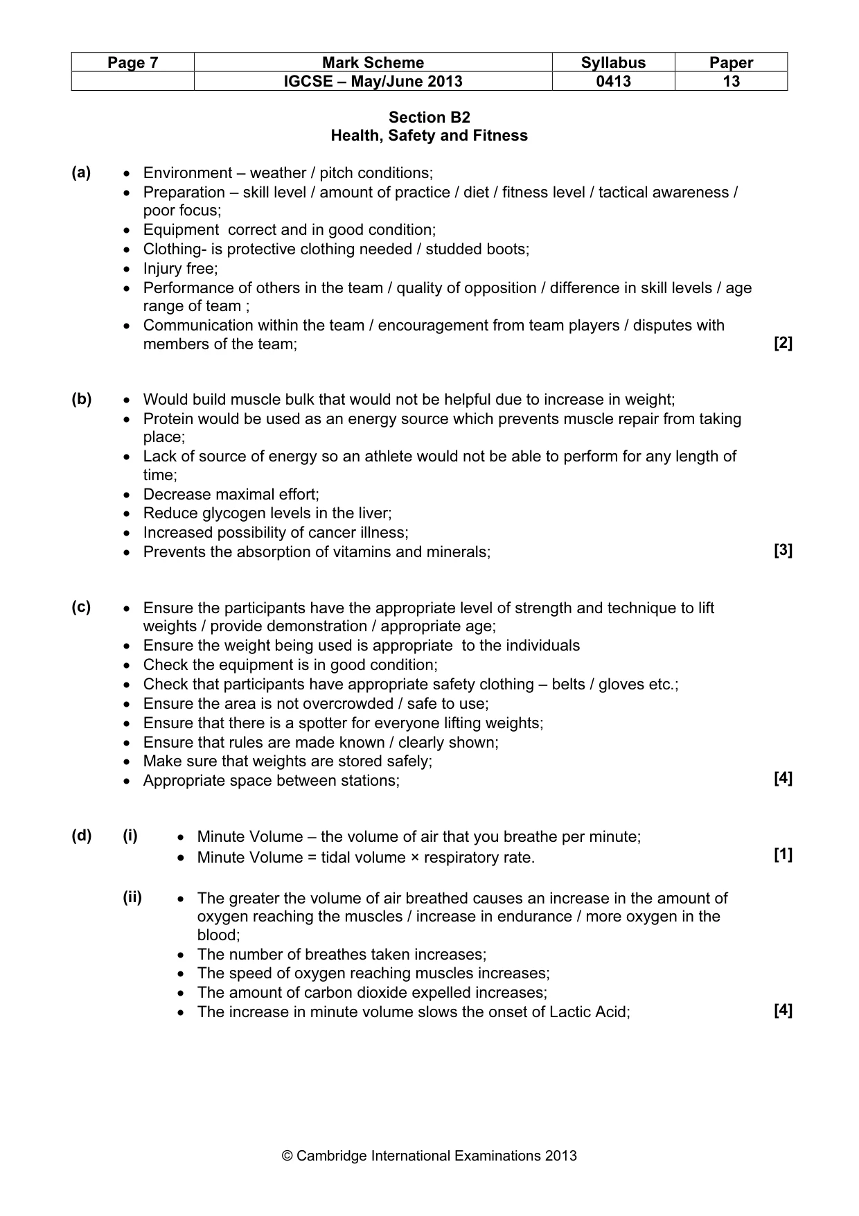 Mark scheme, page 7 of 9