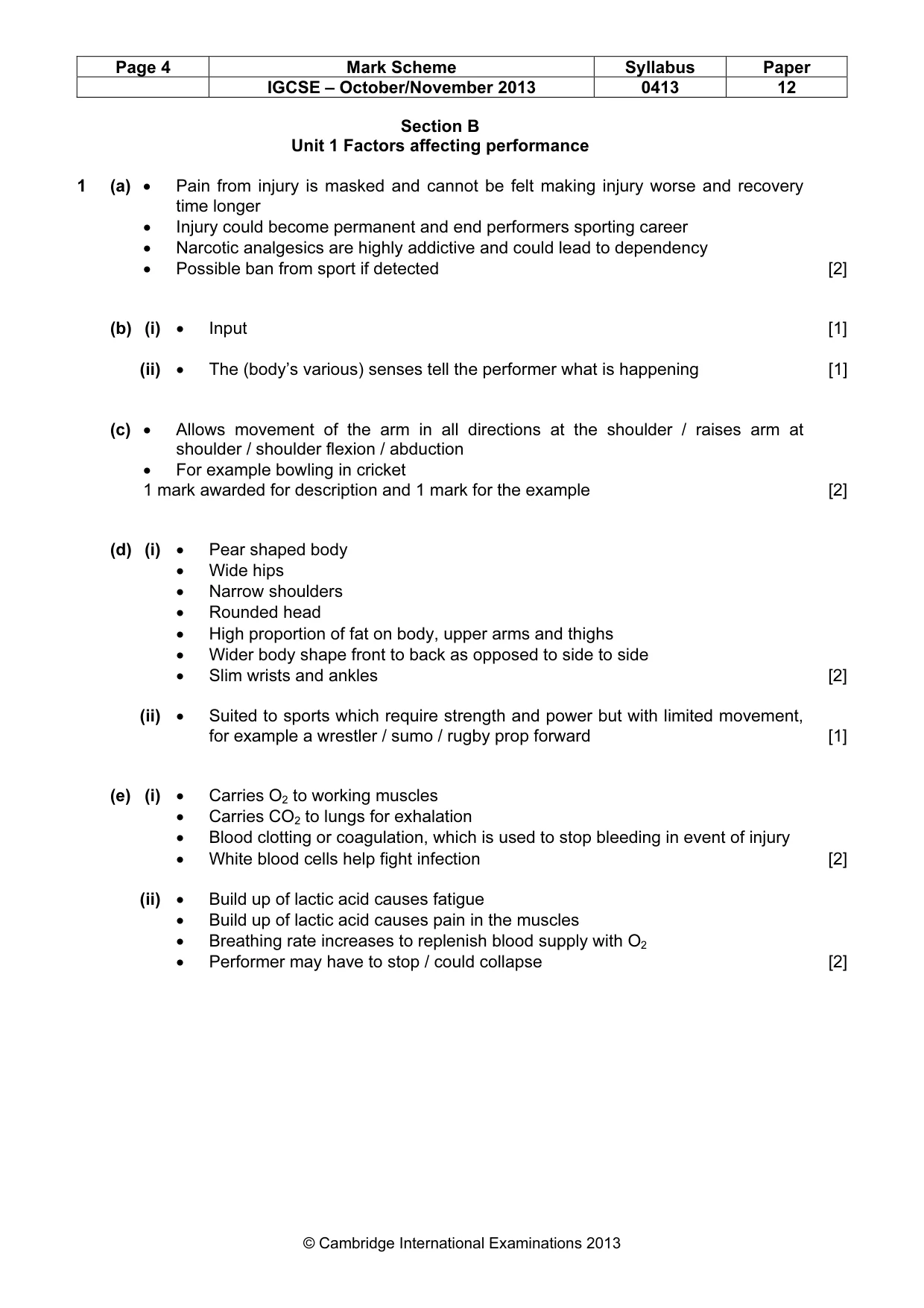 Mark scheme, page 4 of 9