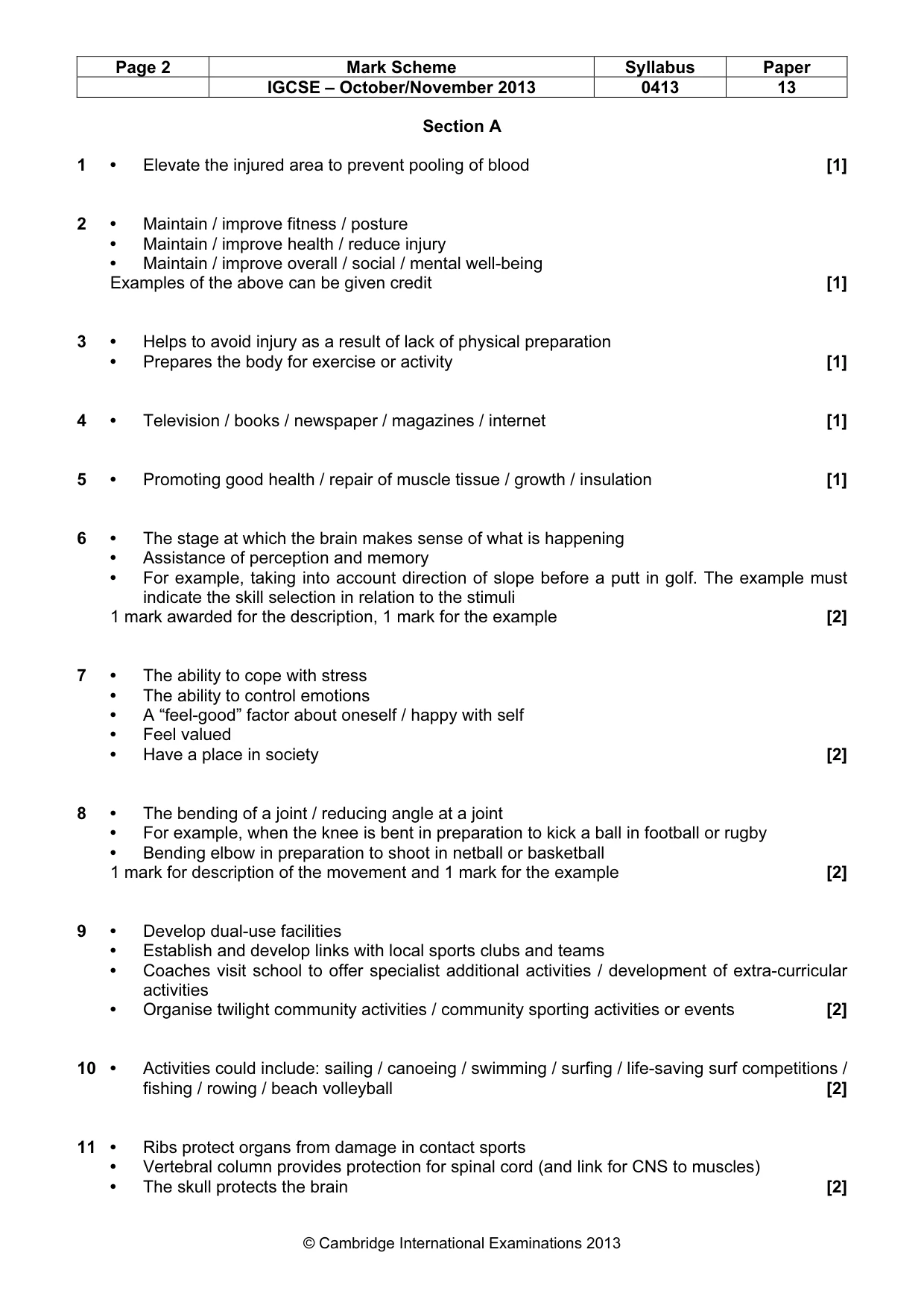 Mark scheme, page 2 of 8