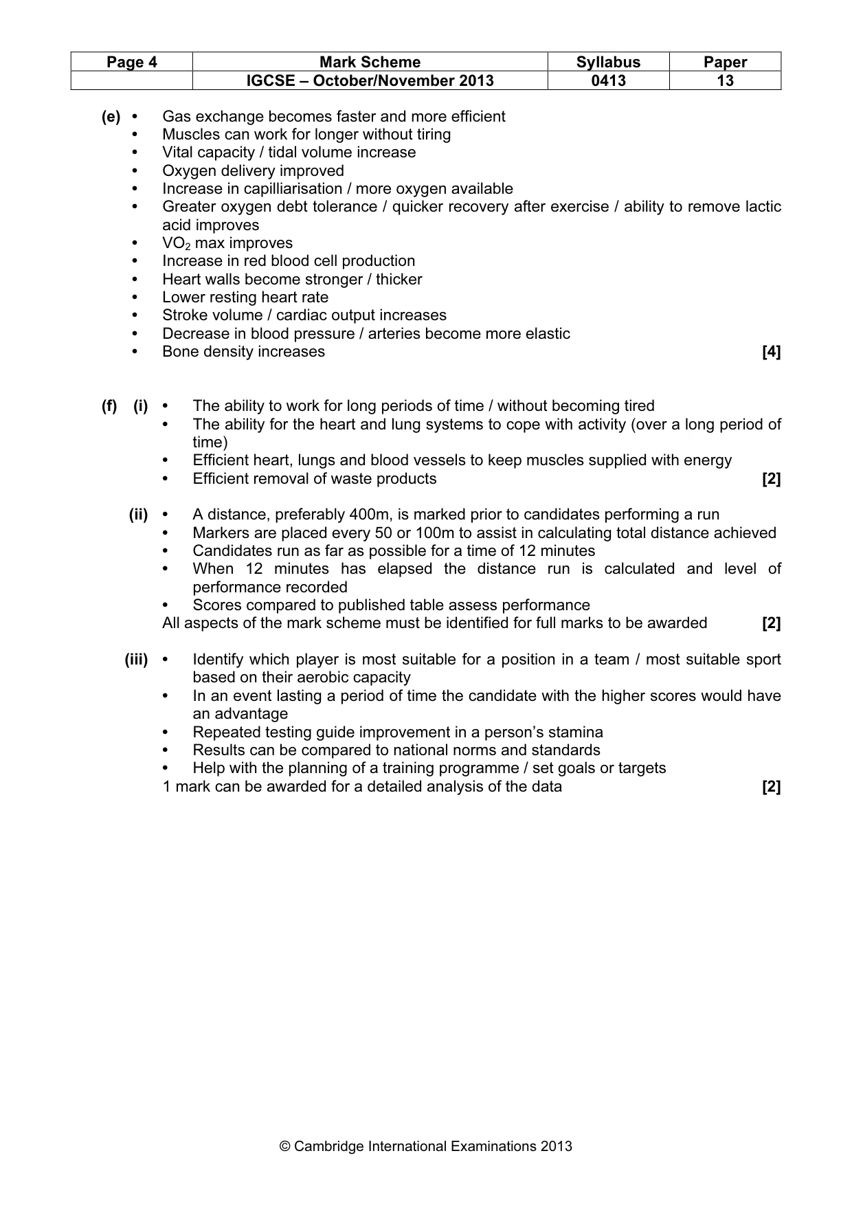 Mark scheme, page 4 of 8