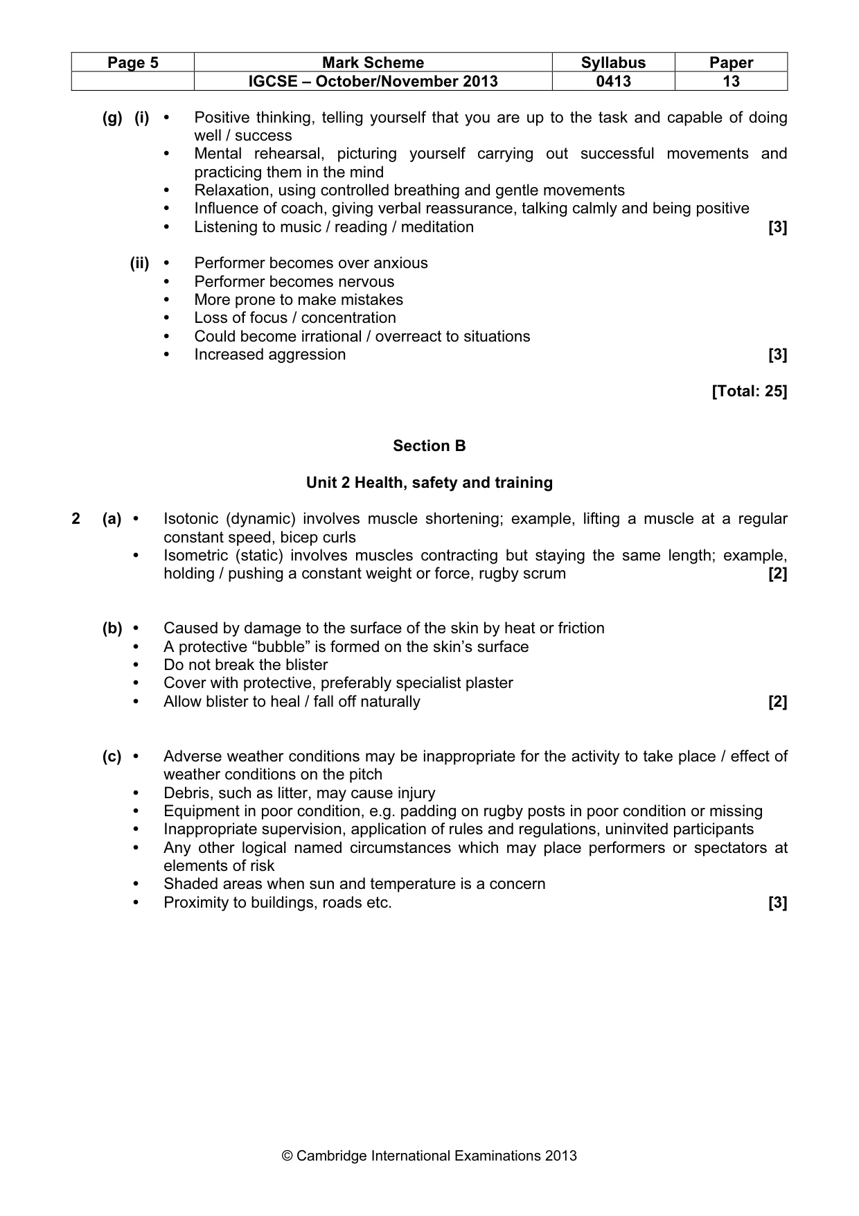 Mark scheme, page 5 of 8
