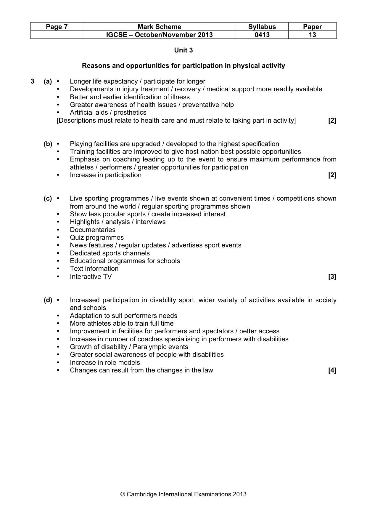 Mark scheme, page 7 of 8