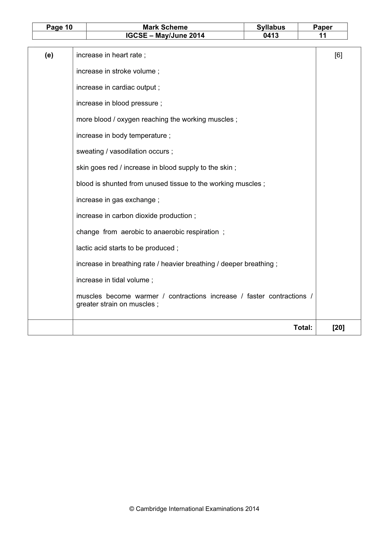 Mark scheme, page 10 of 12
