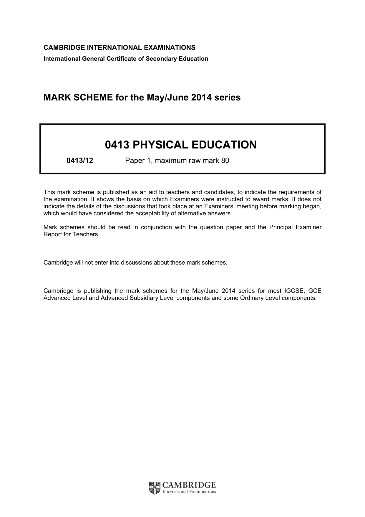 Mark scheme, page 1 of 9