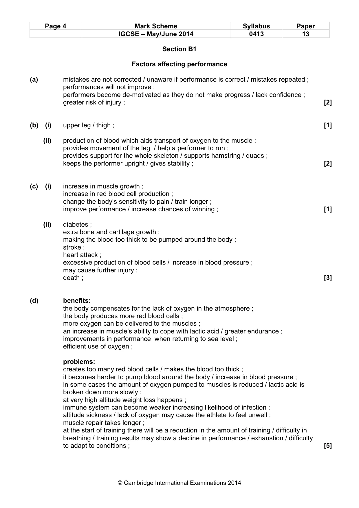 Mark scheme, page 4 of 9