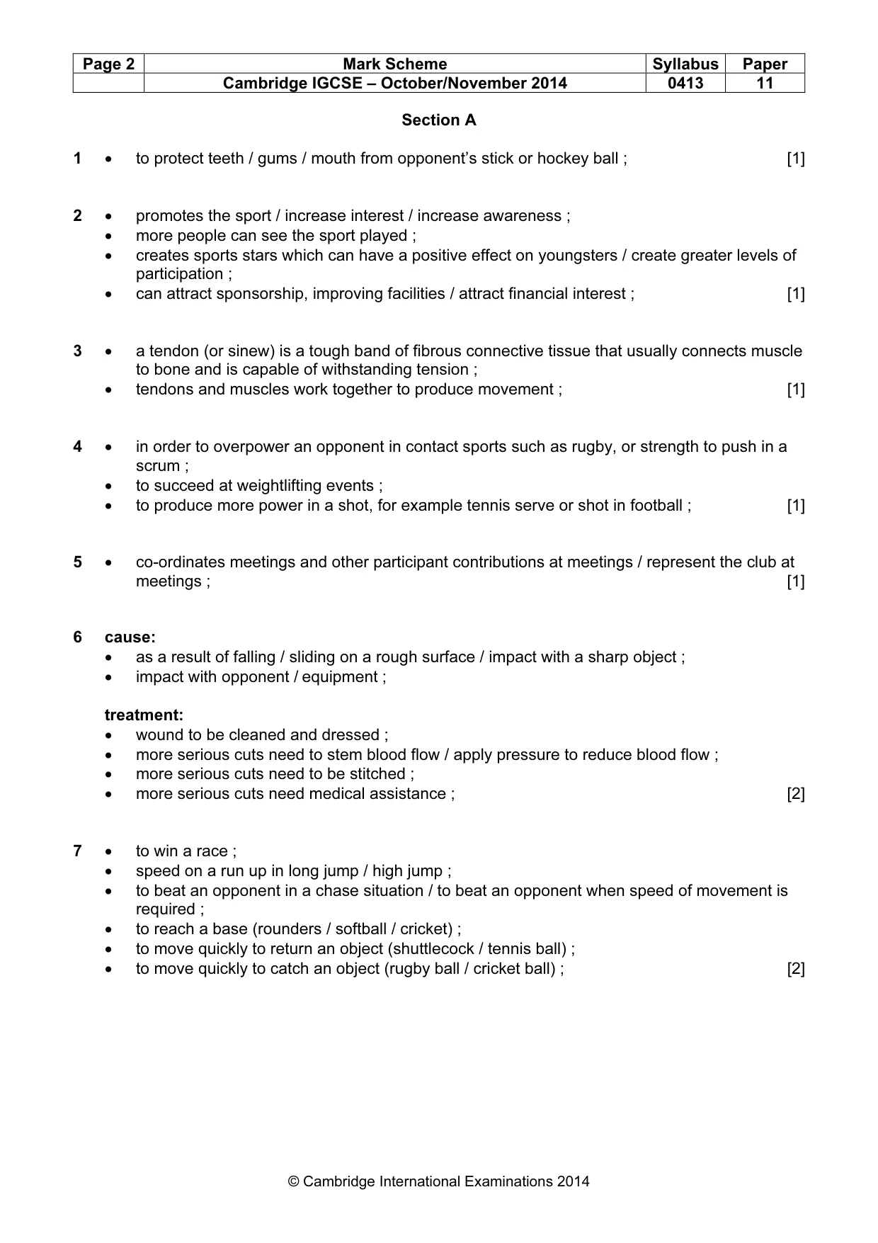 Mark scheme, page 2 of 9