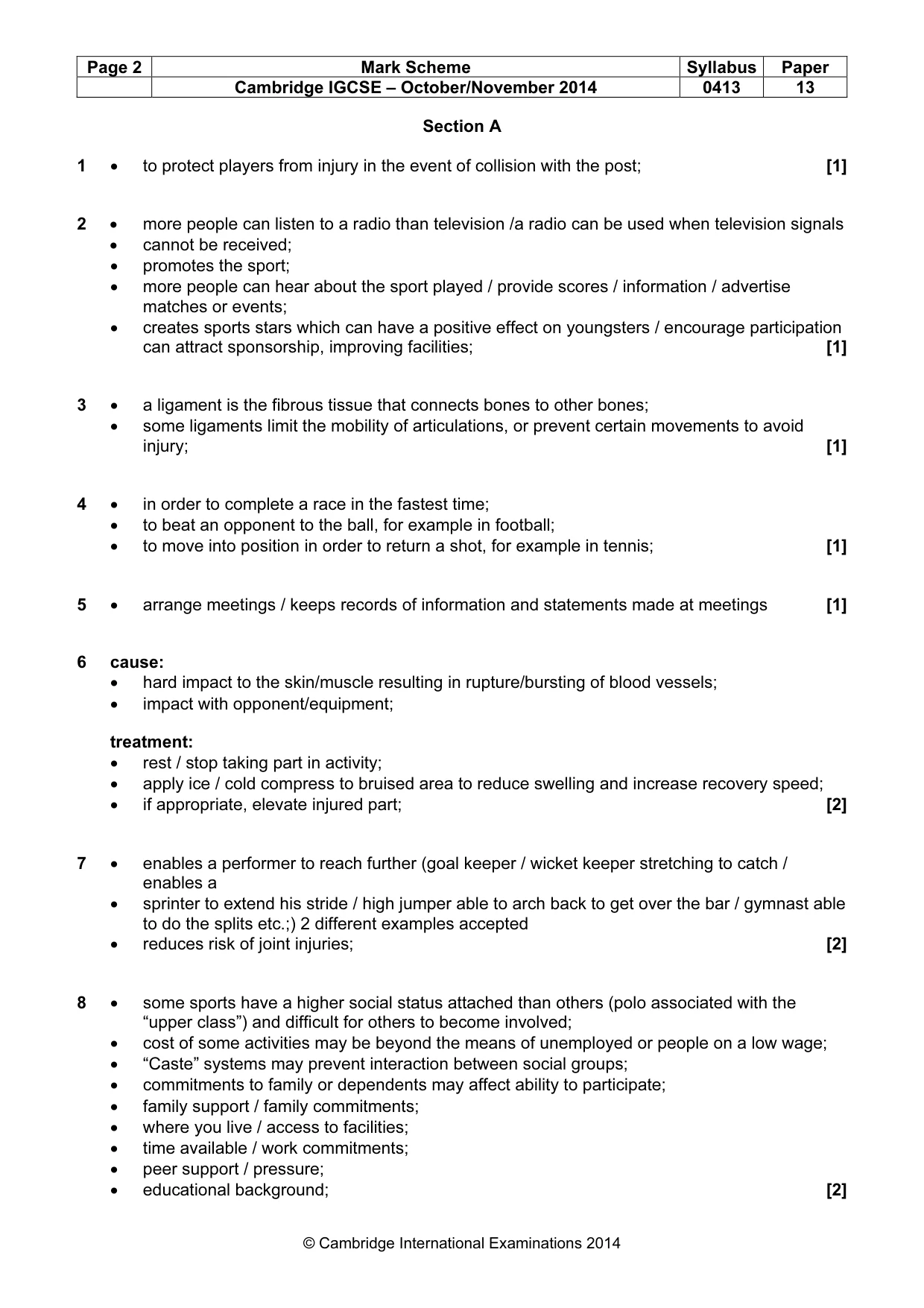 Mark scheme, page 2 of 8