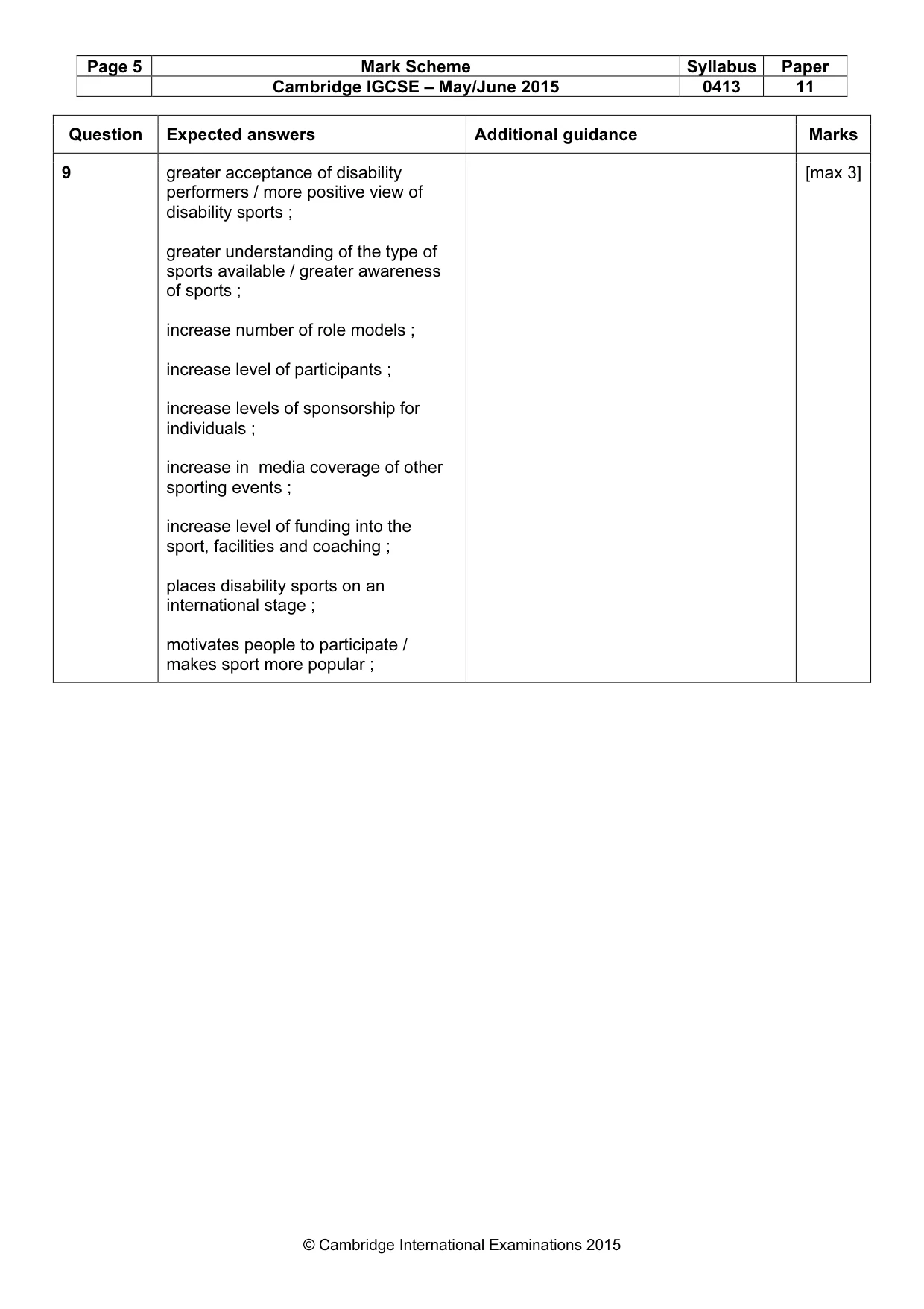 Mark scheme, page 5 of 18