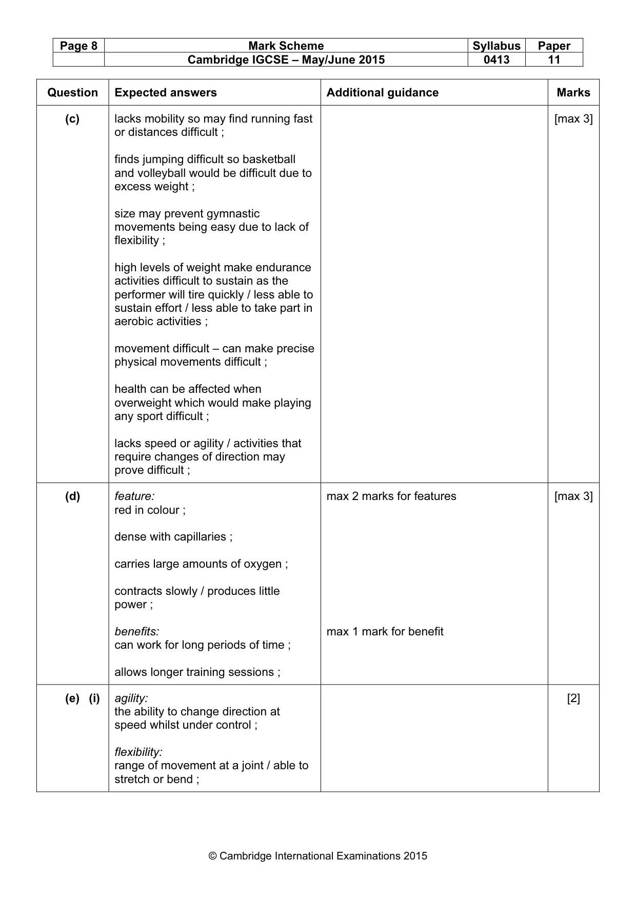 Mark scheme, page 8 of 18