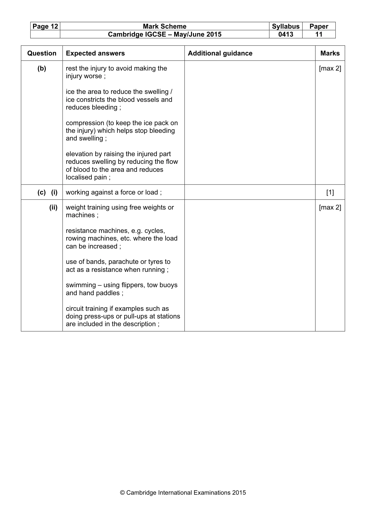 Mark scheme, page 12 of 18