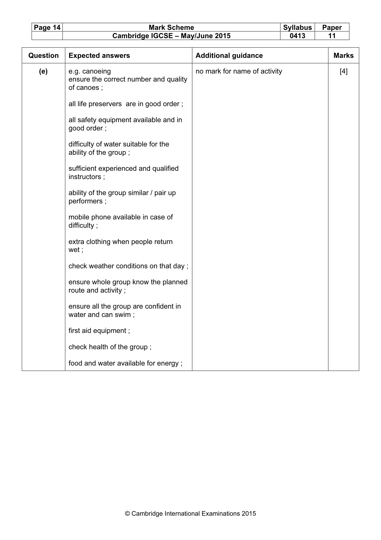 Mark scheme, page 14 of 18