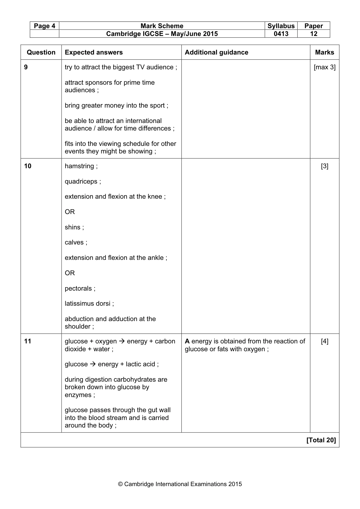 Mark scheme, page 4 of 14
