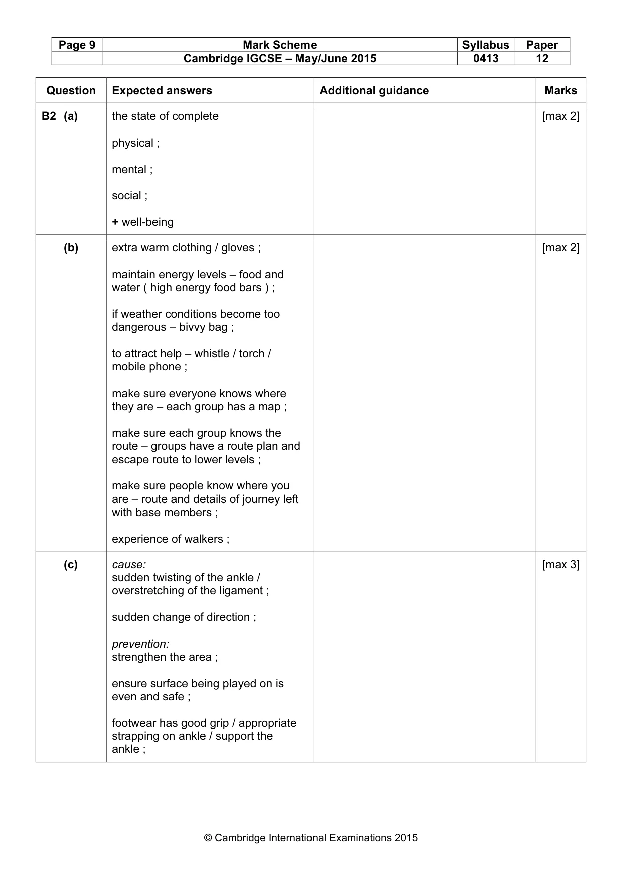 Mark scheme, page 9 of 14