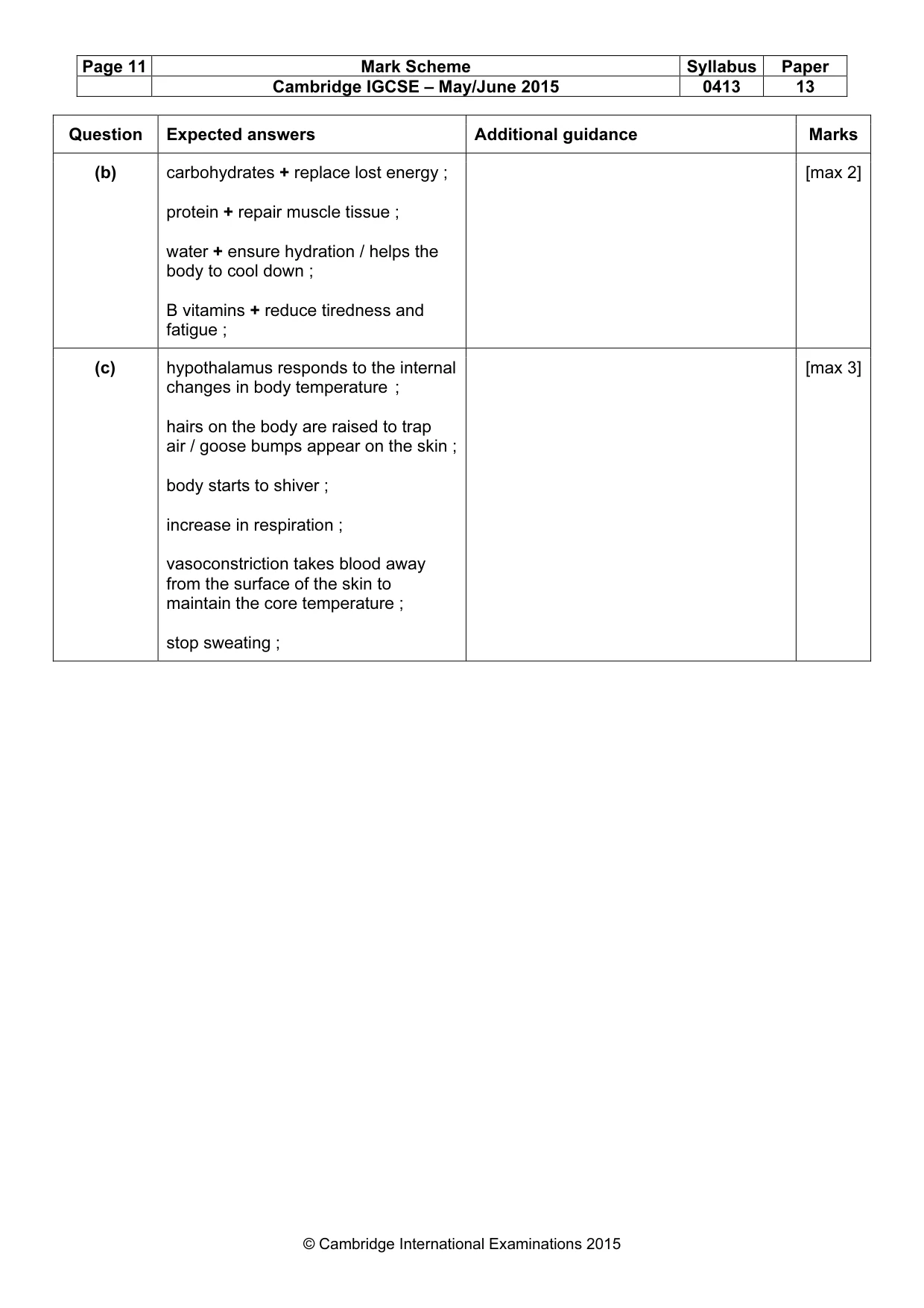 Mark scheme, page 11 of 17