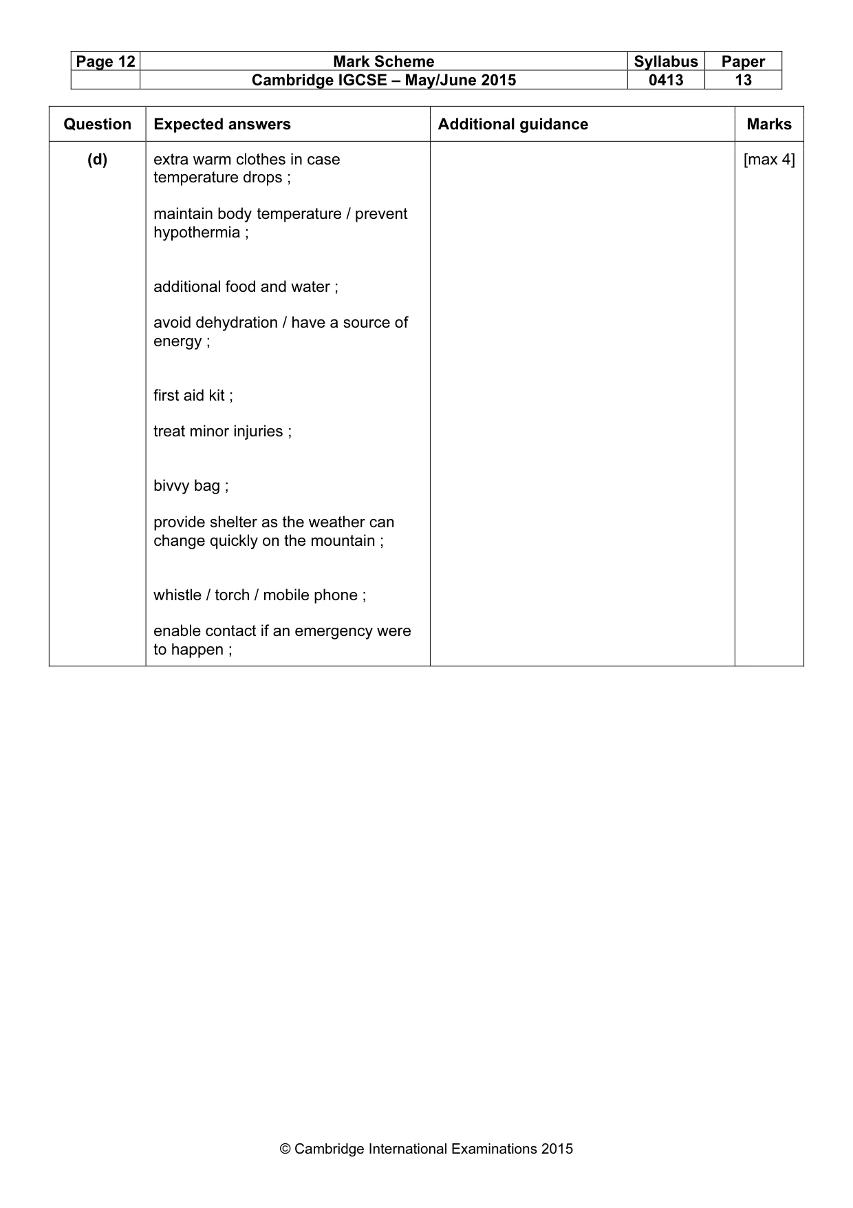 Mark scheme, page 12 of 17