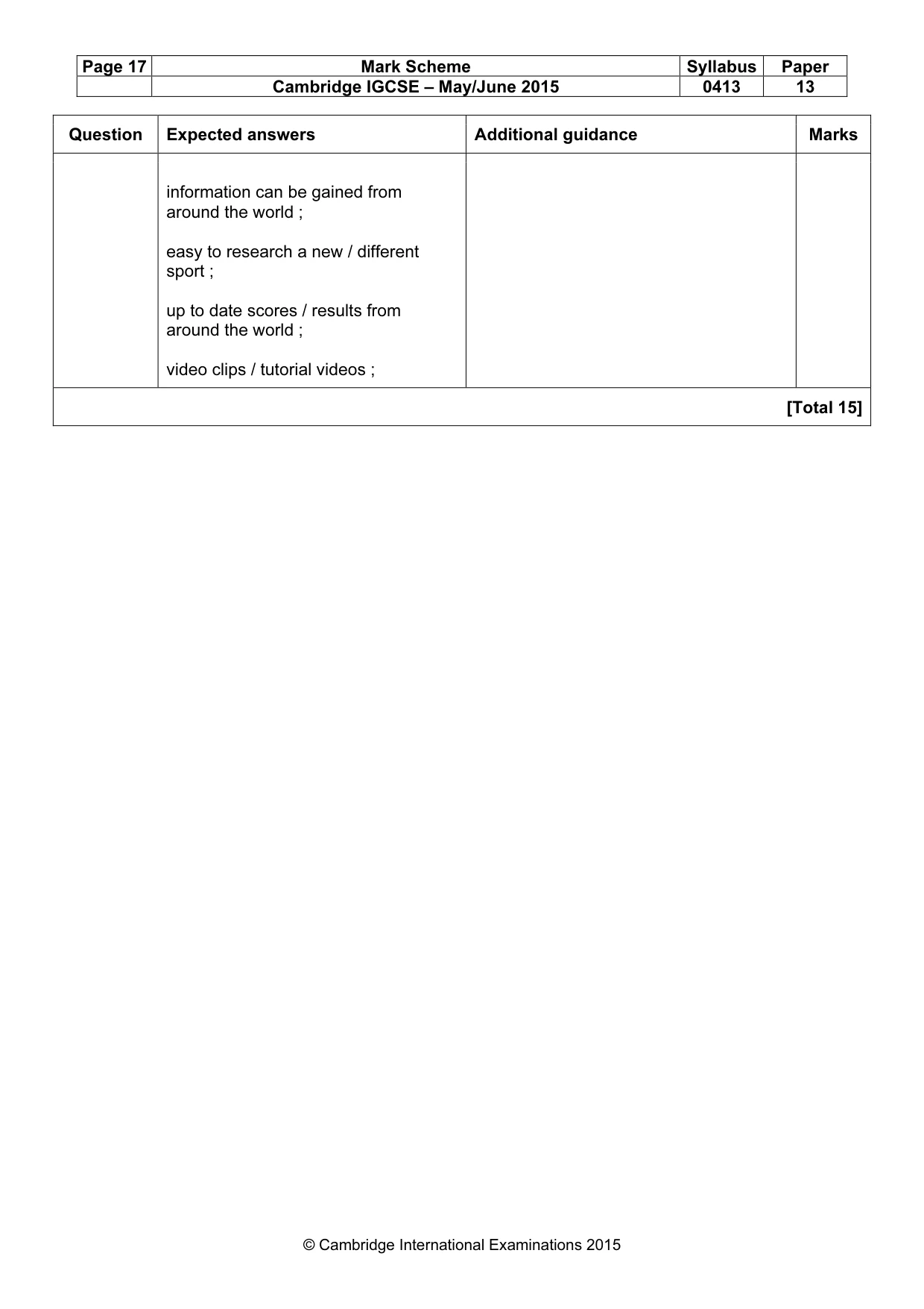 Mark scheme, page 17 of 17