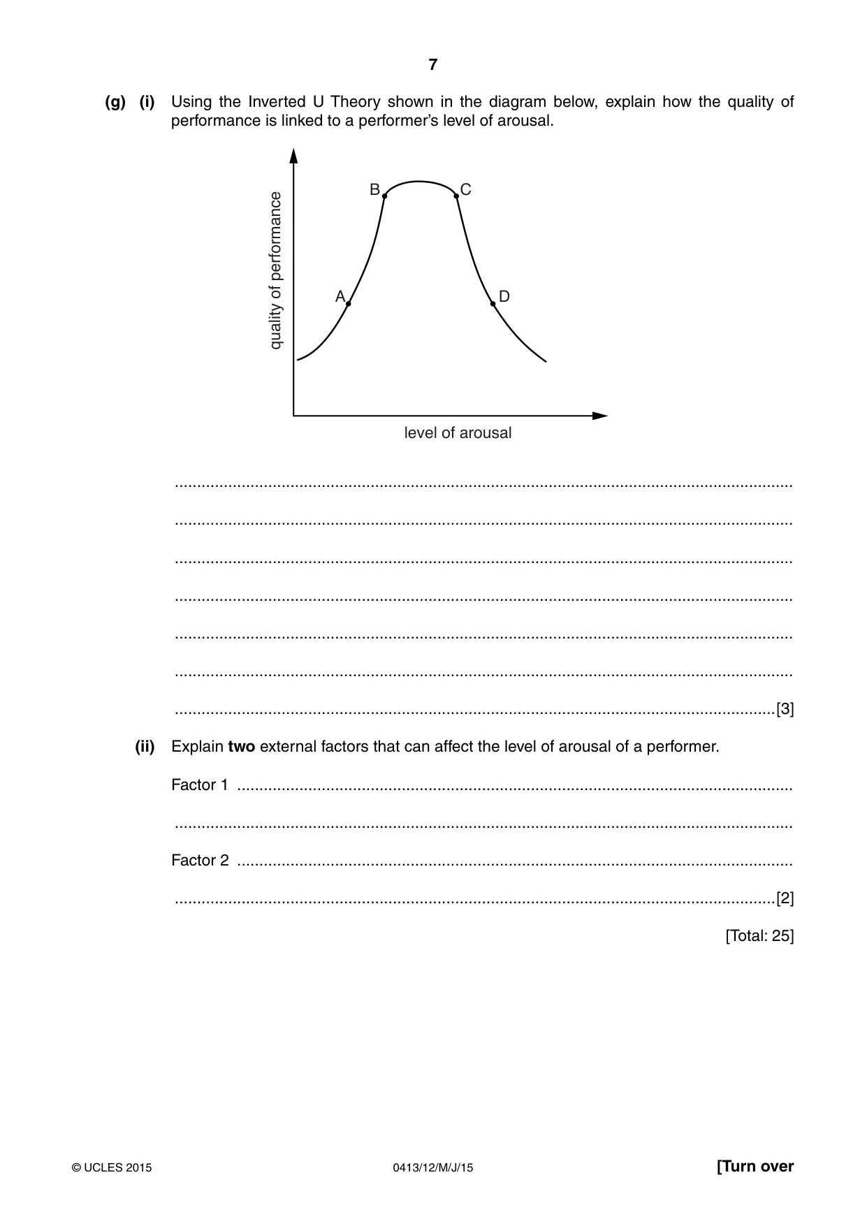 Cambridge IGCSE Physical Education 0413 2015 May/June Paper 1 · Variant 2 question paper, page 7 of 12