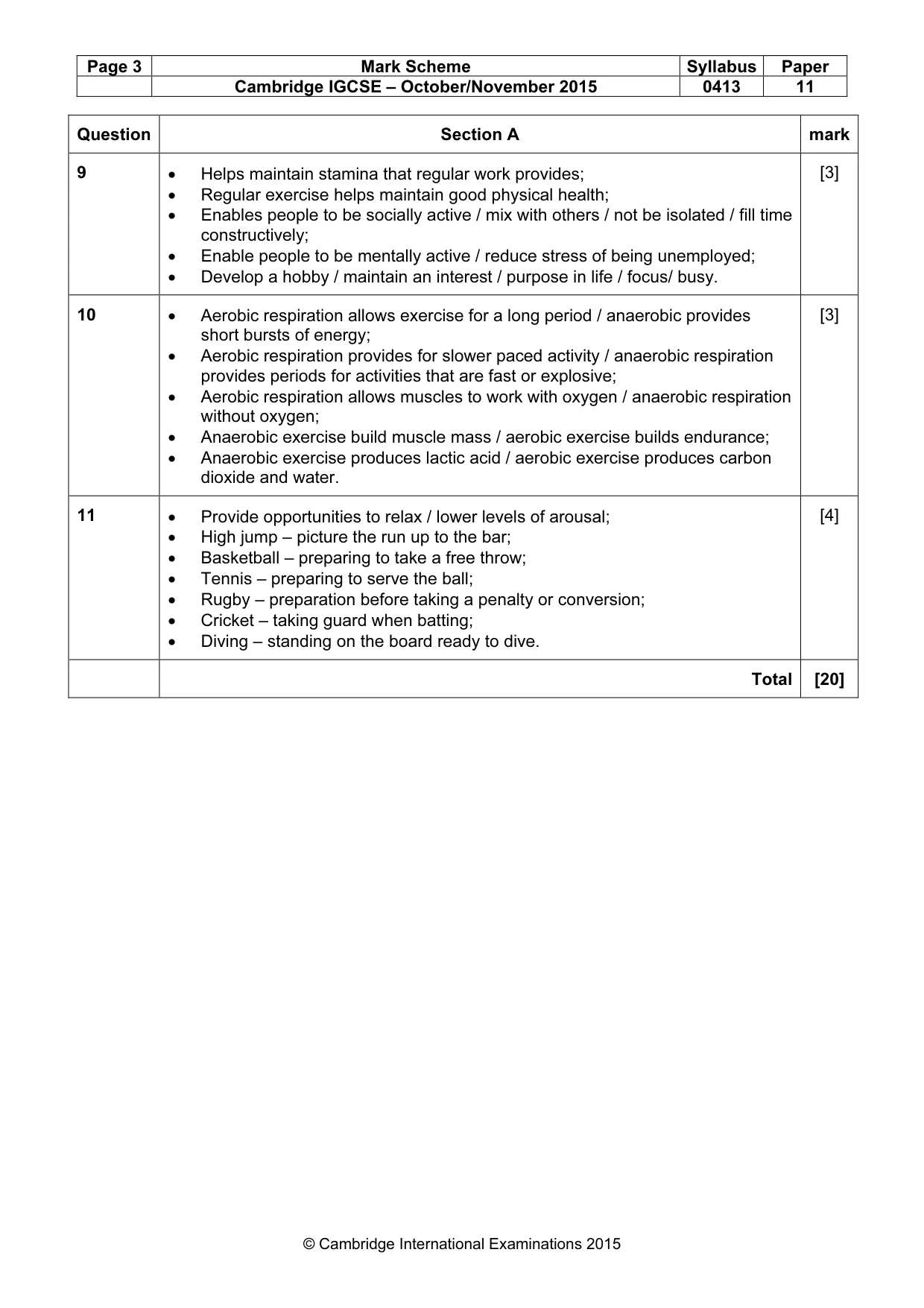 Mark scheme, page 3 of 9