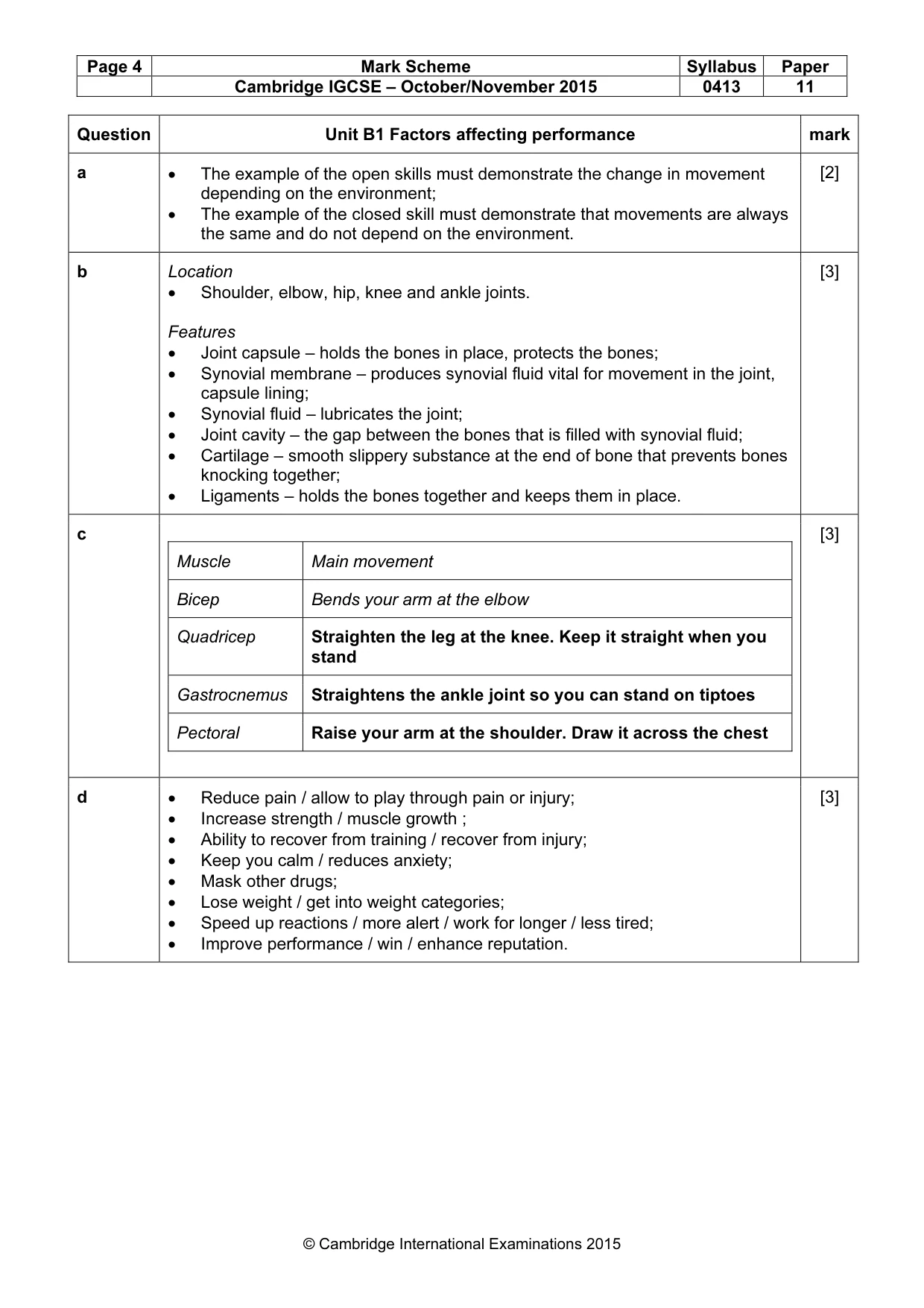 Mark scheme, page 4 of 9