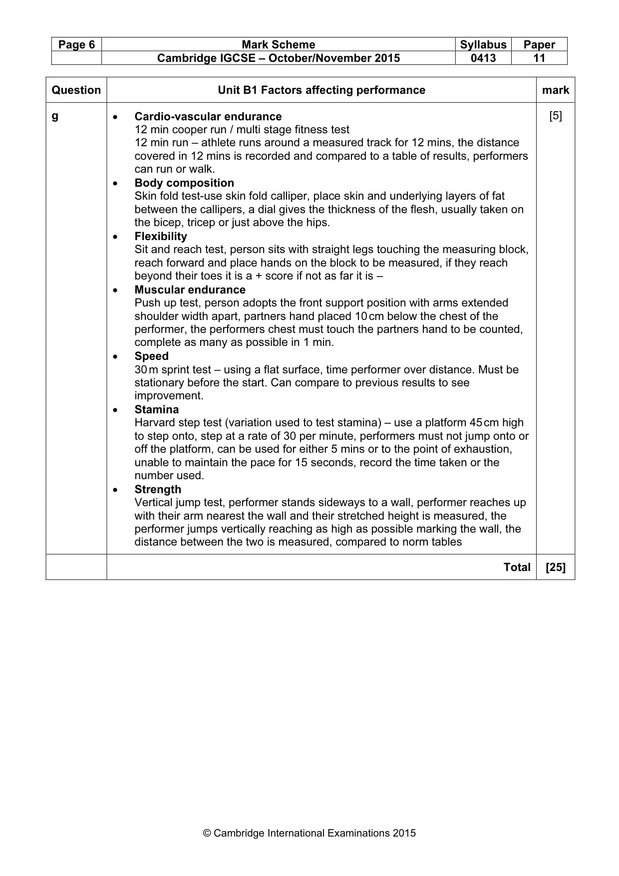 Mark scheme, page 6 of 9