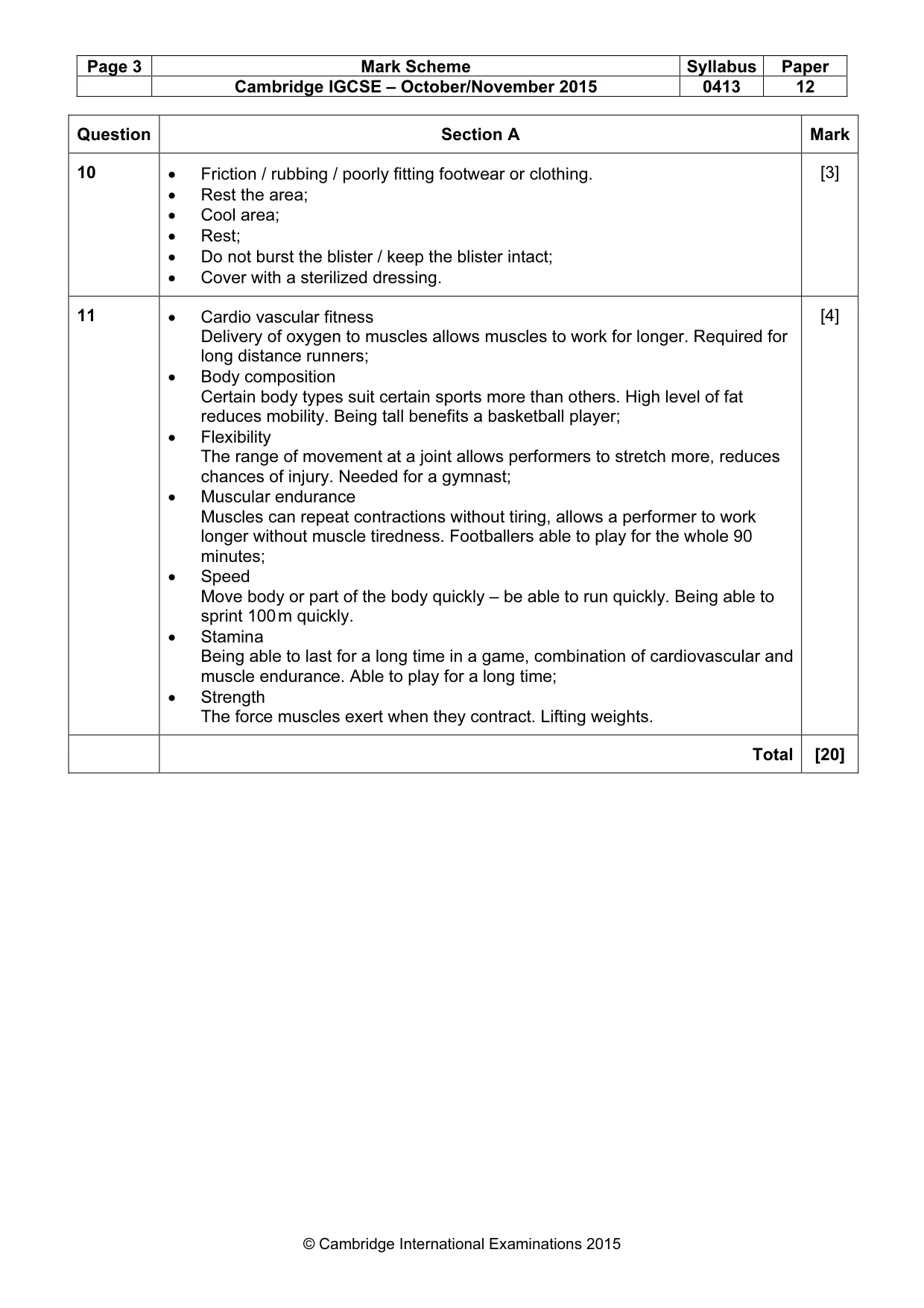 Mark scheme, page 3 of 9