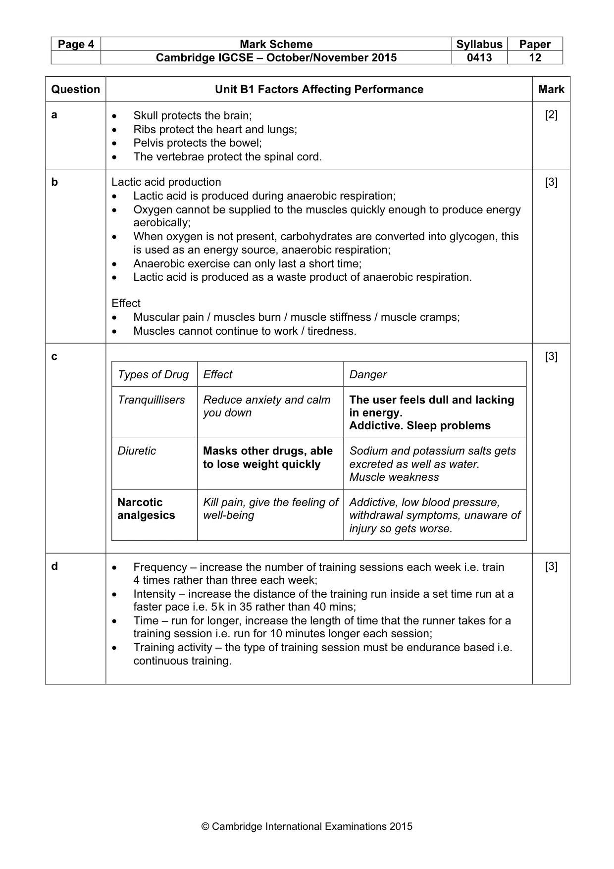 Mark scheme, page 4 of 9