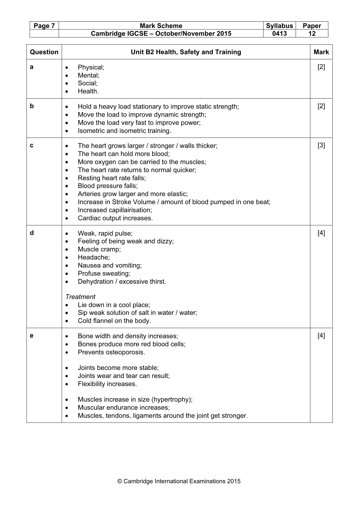 Mark scheme, page 7 of 9