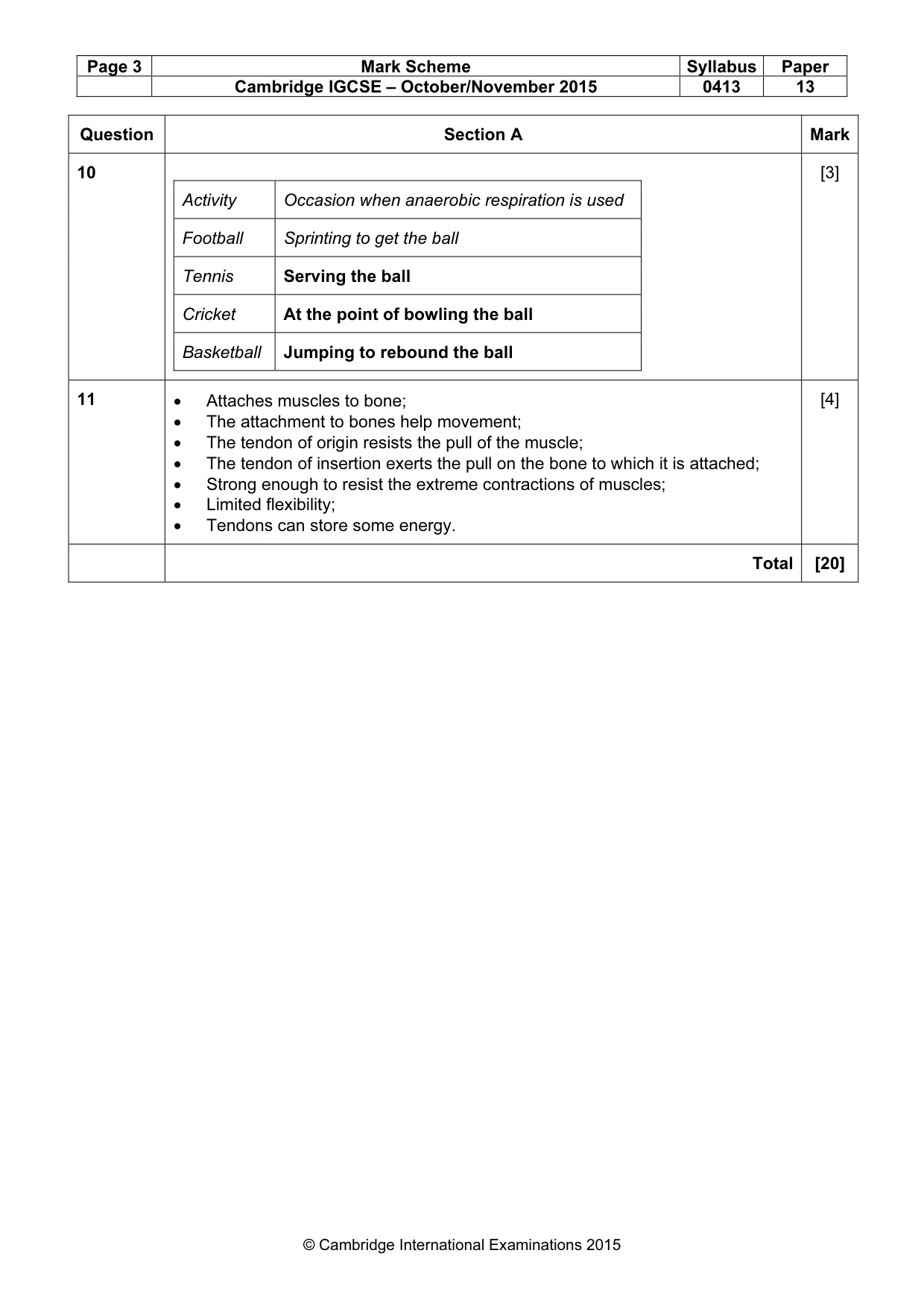 Mark scheme, page 3 of 9