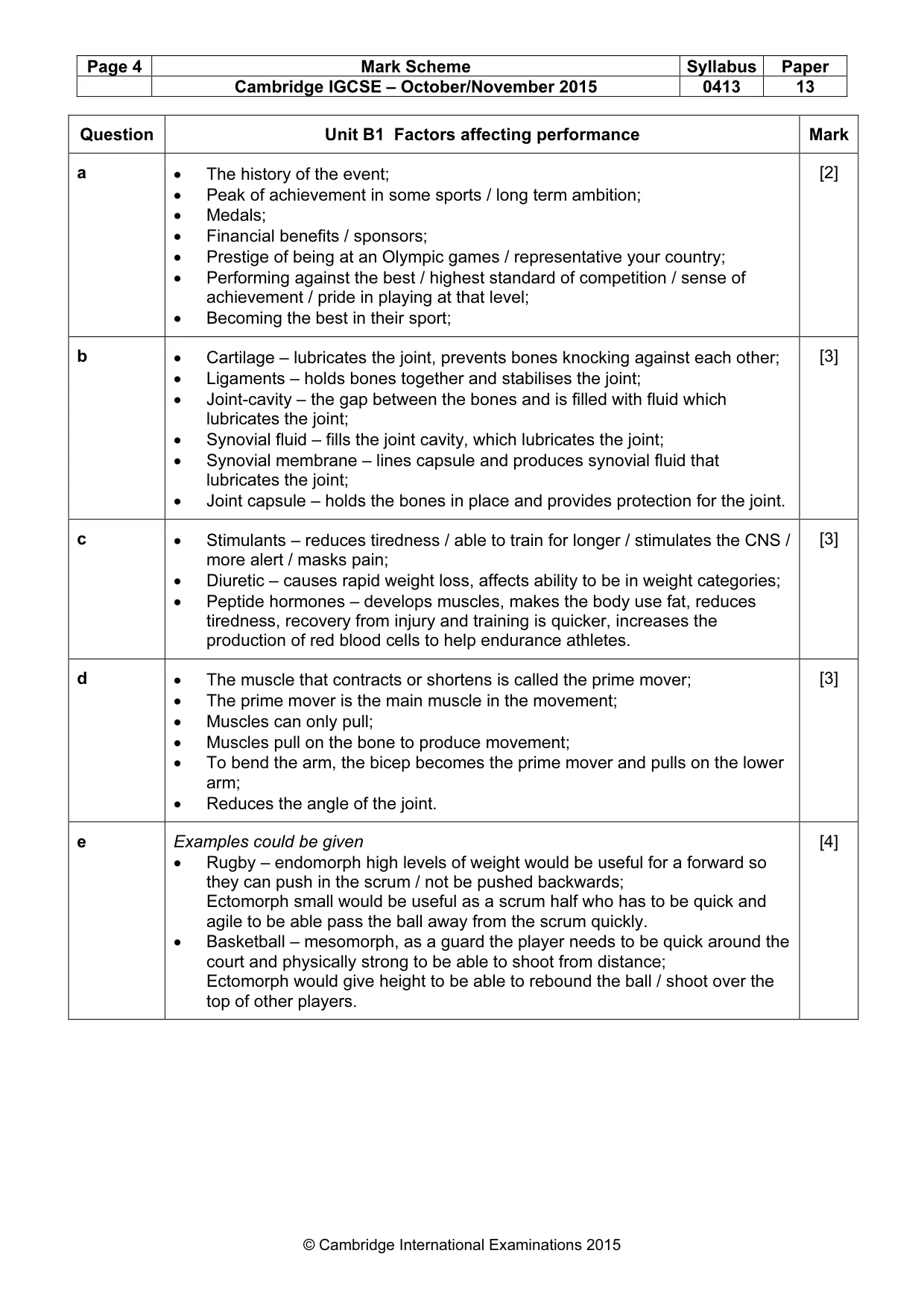 Mark scheme, page 4 of 9