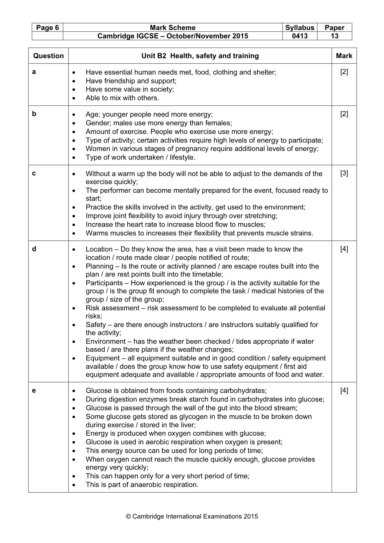 Mark scheme, page 6 of 9