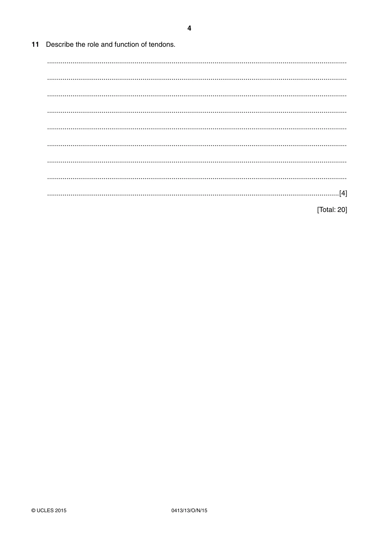 Cambridge IGCSE Physical Education 0413 2015 Oct/Nov Paper 1 · Variant 3 question paper, page 4 of 12
