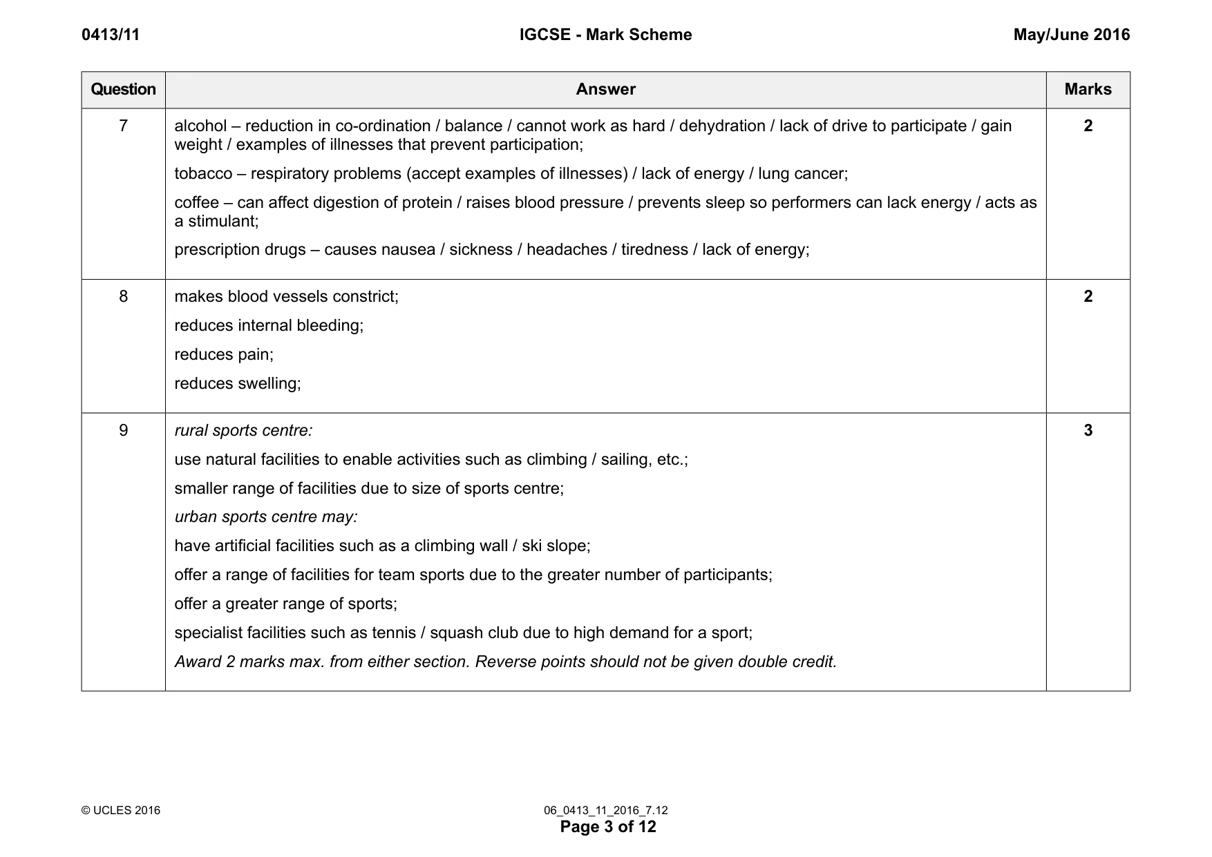 Mark scheme, page 3 of 12