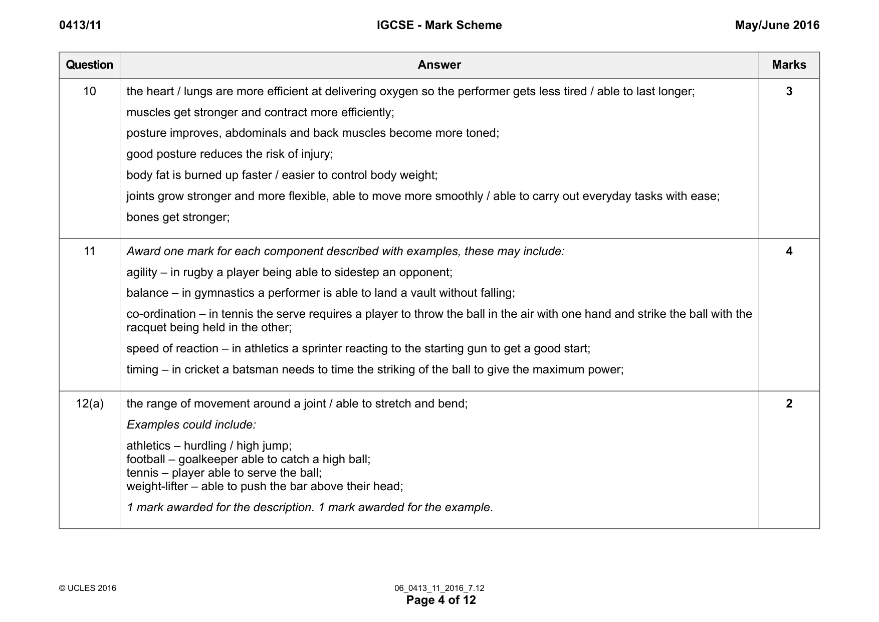 Mark scheme, page 4 of 12