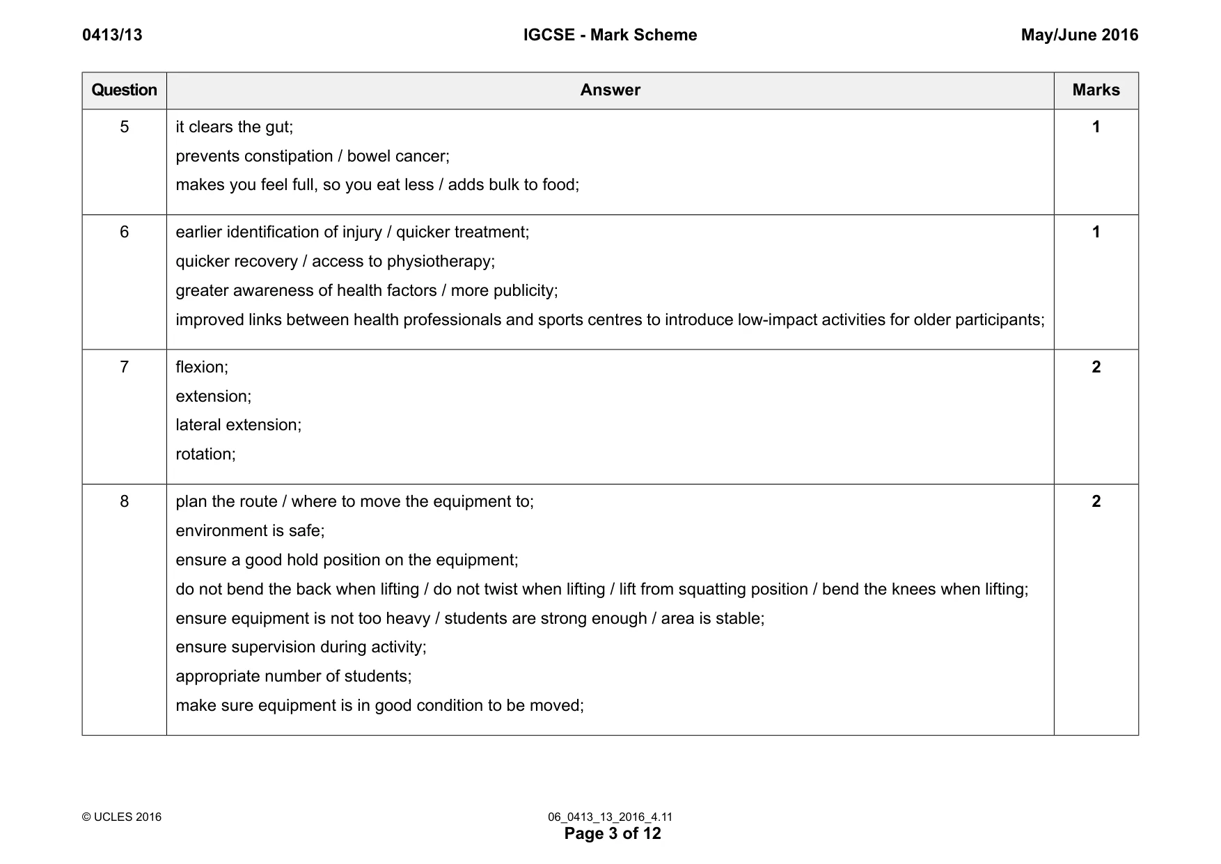 Mark scheme, page 3 of 12