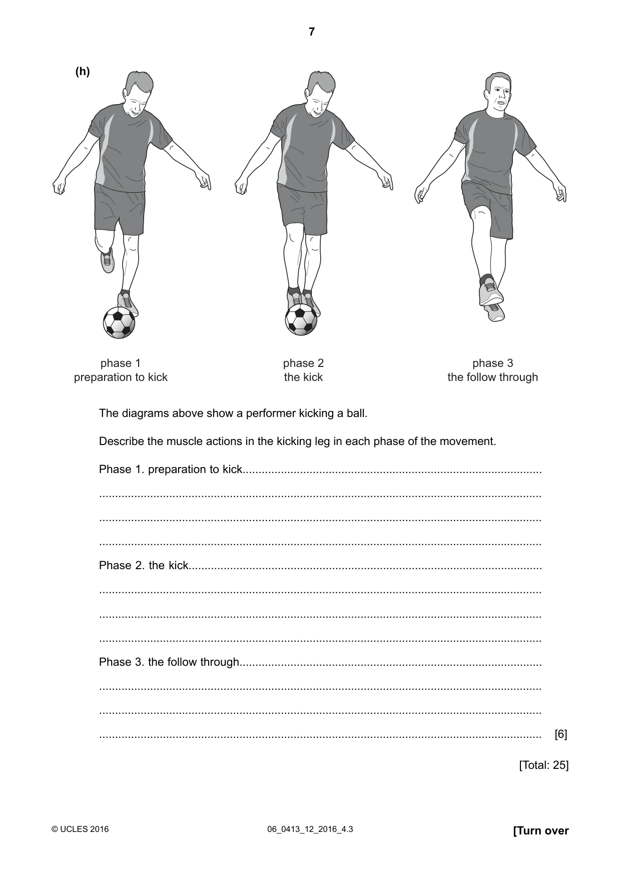 Cambridge IGCSE Physical Education 0413 2016 May/June Paper 1 · Variant 2 question paper, page 7 of 12