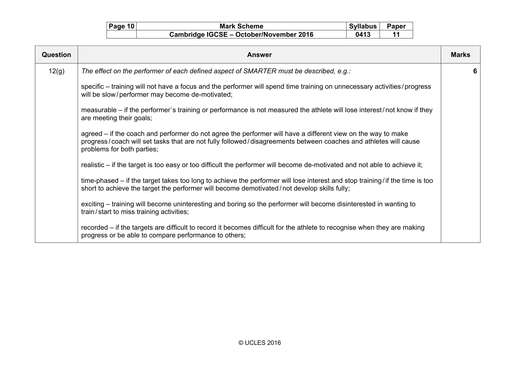 Mark scheme, page 10 of 15