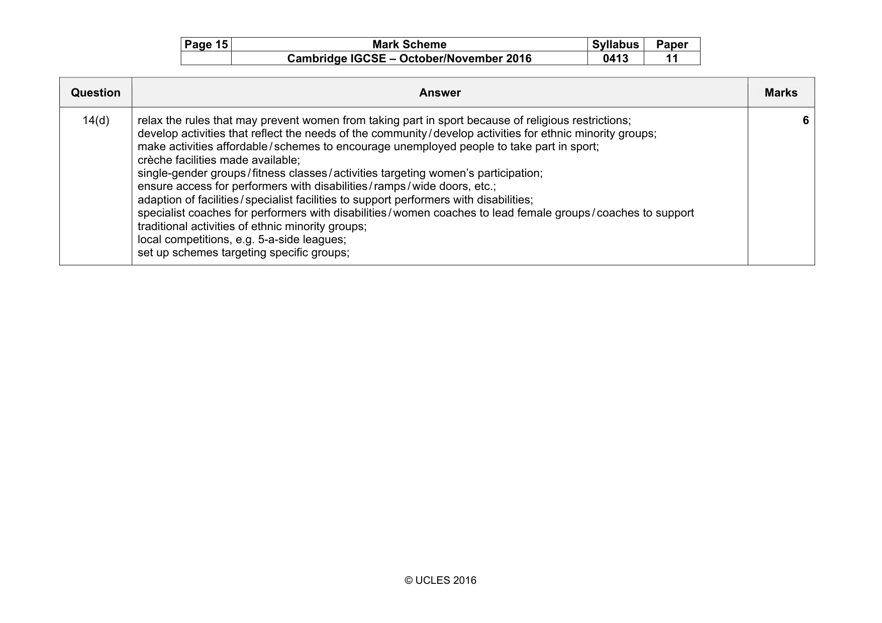 Mark scheme, page 15 of 15