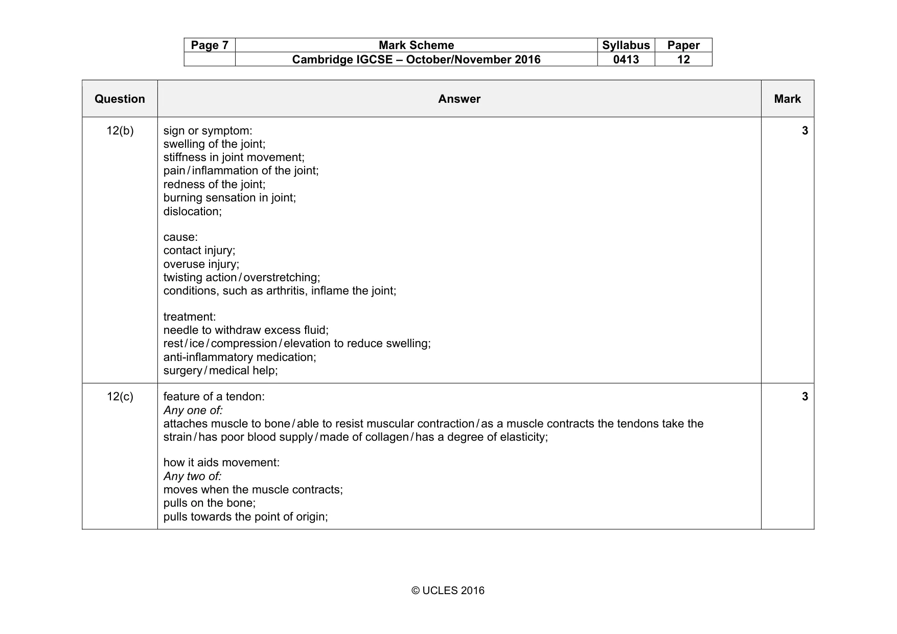 Mark scheme, page 7 of 13