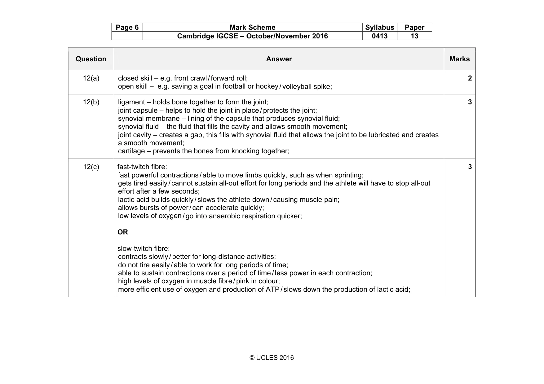 Mark scheme, page 6 of 16