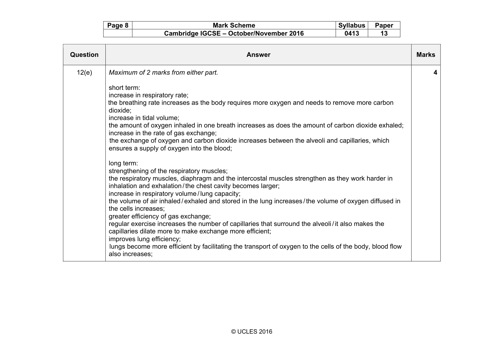 Mark scheme, page 8 of 16