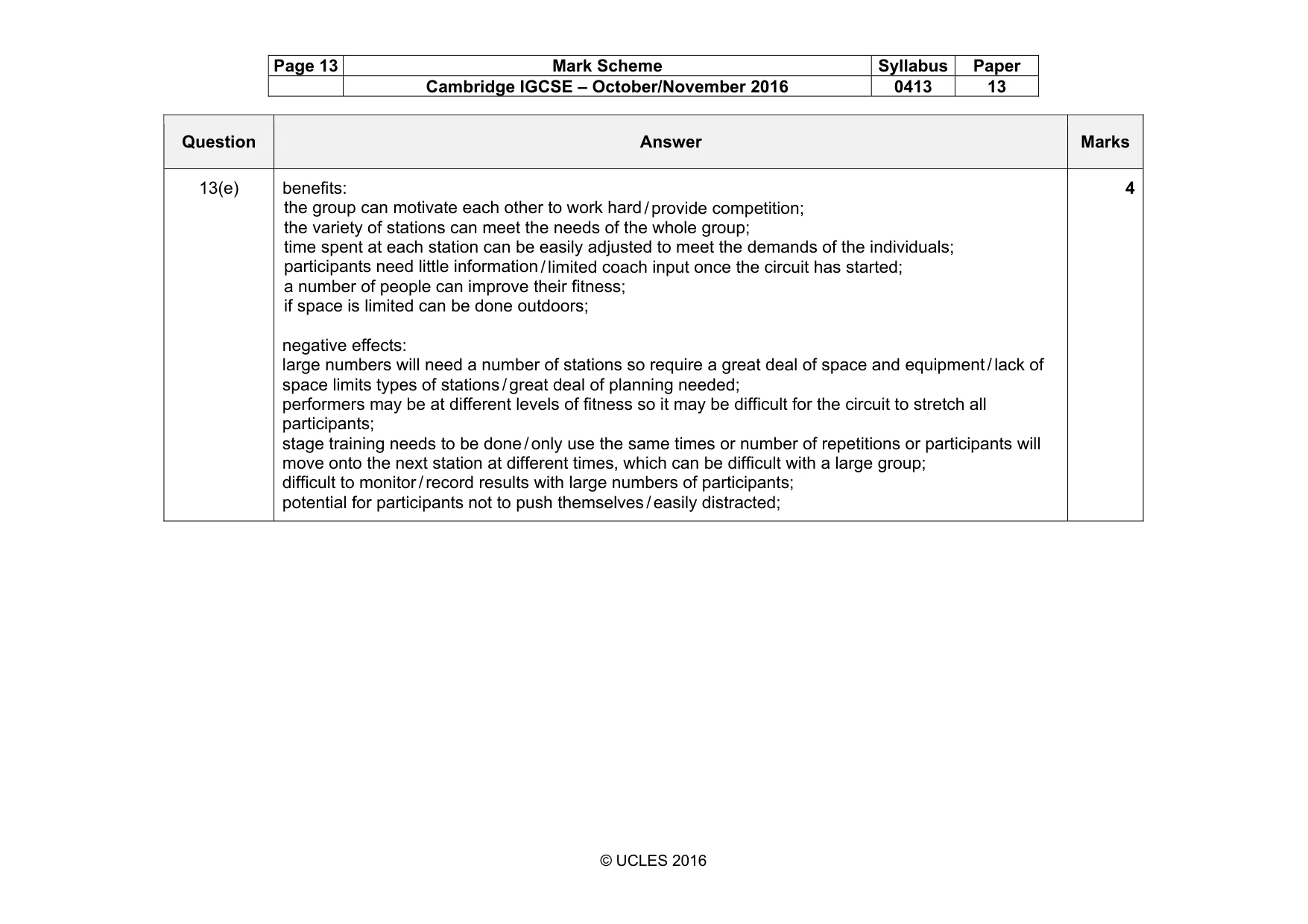 Mark scheme, page 13 of 16