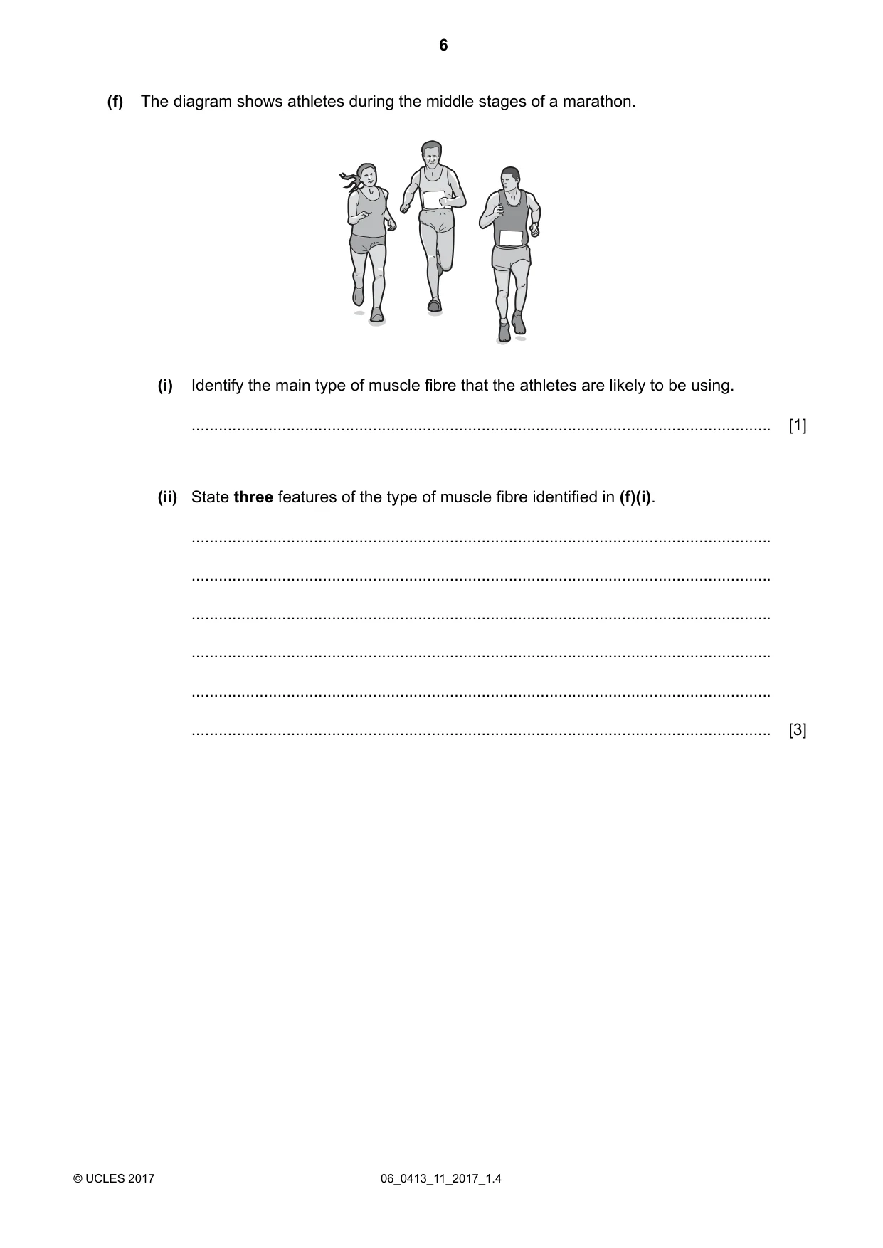 Cambridge IGCSE Physical Education 0413 2017 May/June Paper 1 · Variant 1 question paper, page 6 of 12