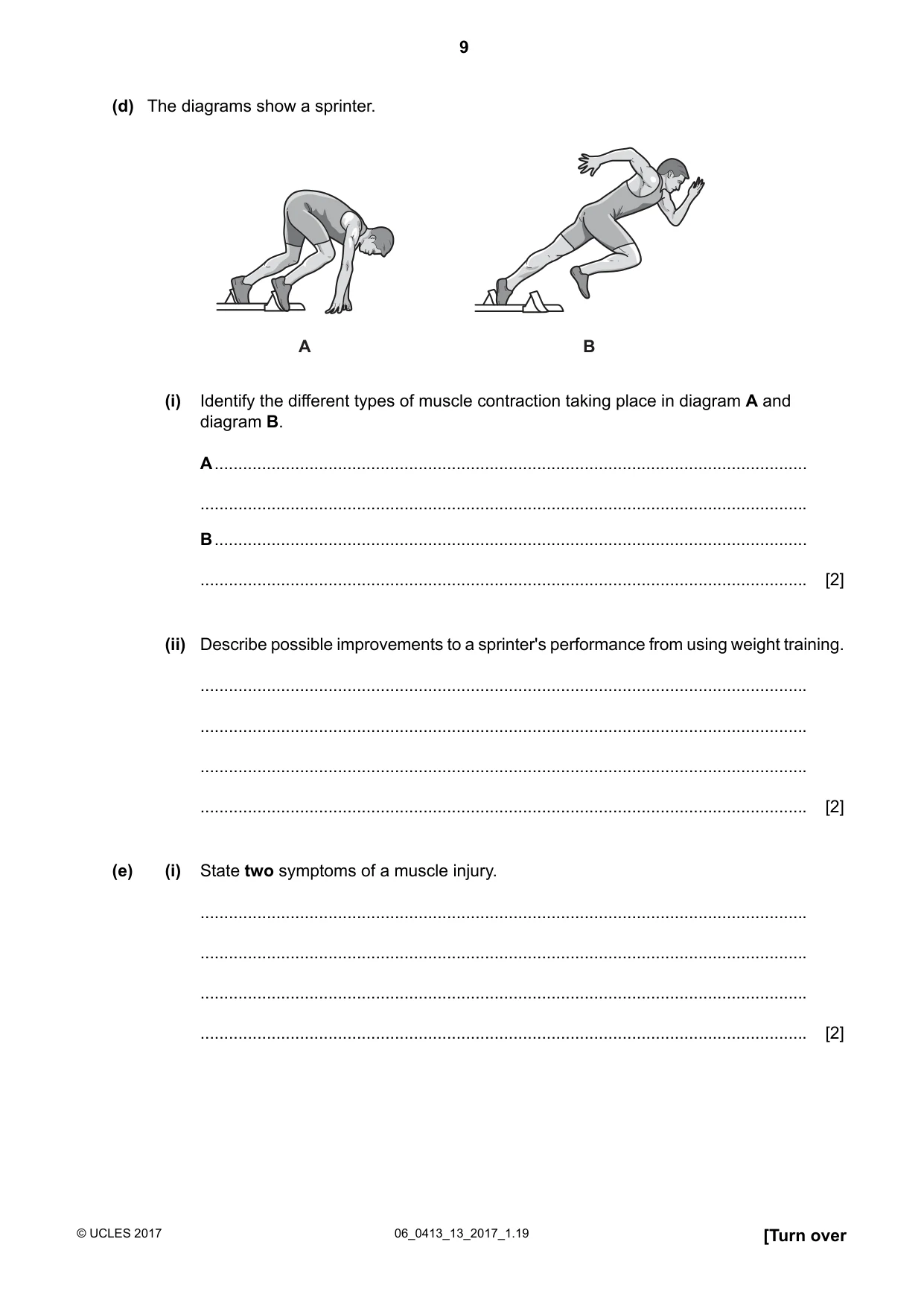 Cambridge IGCSE Physical Education 0413 2017 May/June Paper 1 · Variant 3 question paper, page 9 of 12