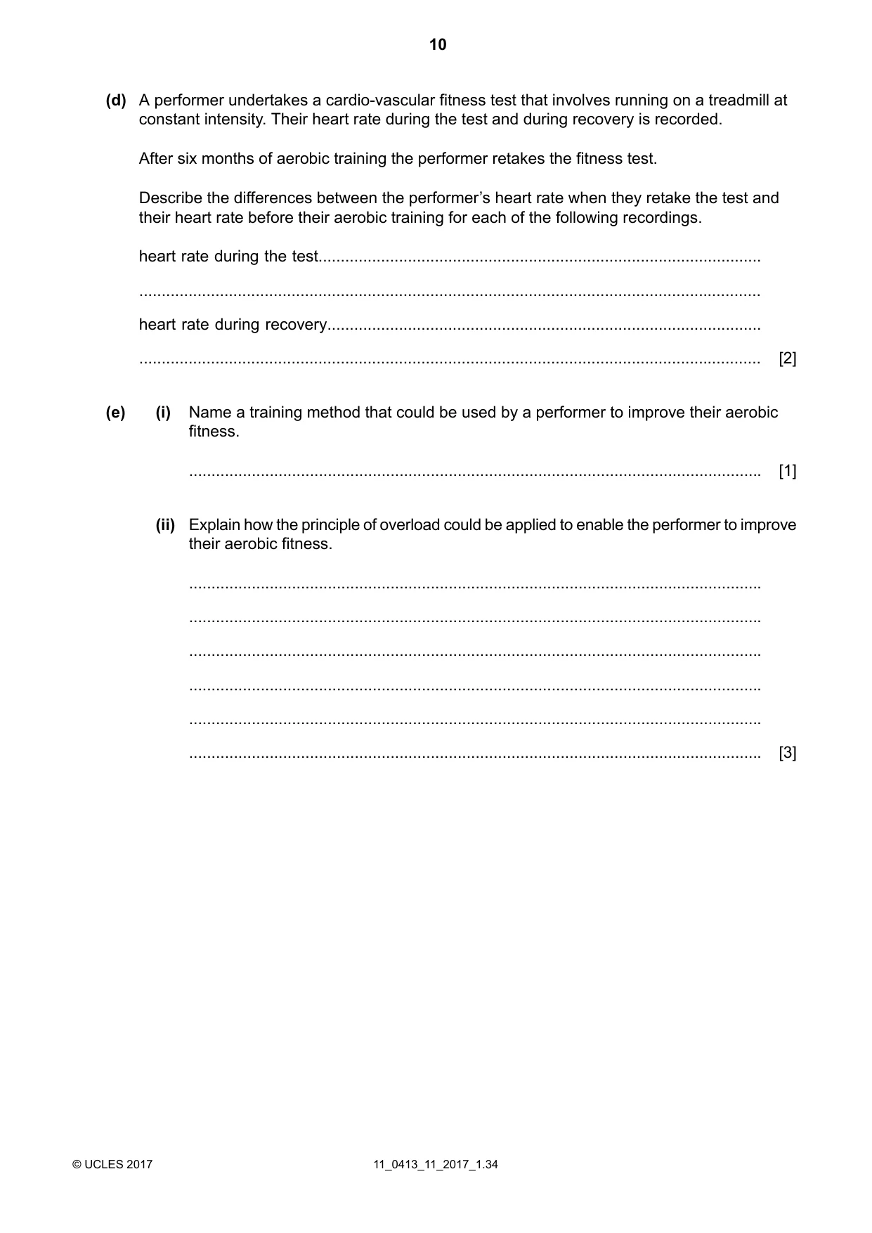 Cambridge IGCSE Physical Education 0413 2017 Oct/Nov Paper 1 · Variant 1 question paper, page 10 of 16