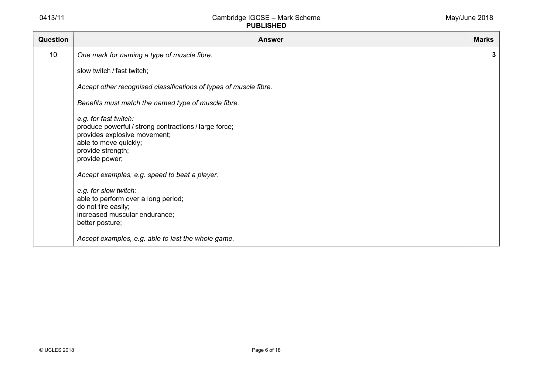 Mark scheme, page 6 of 18