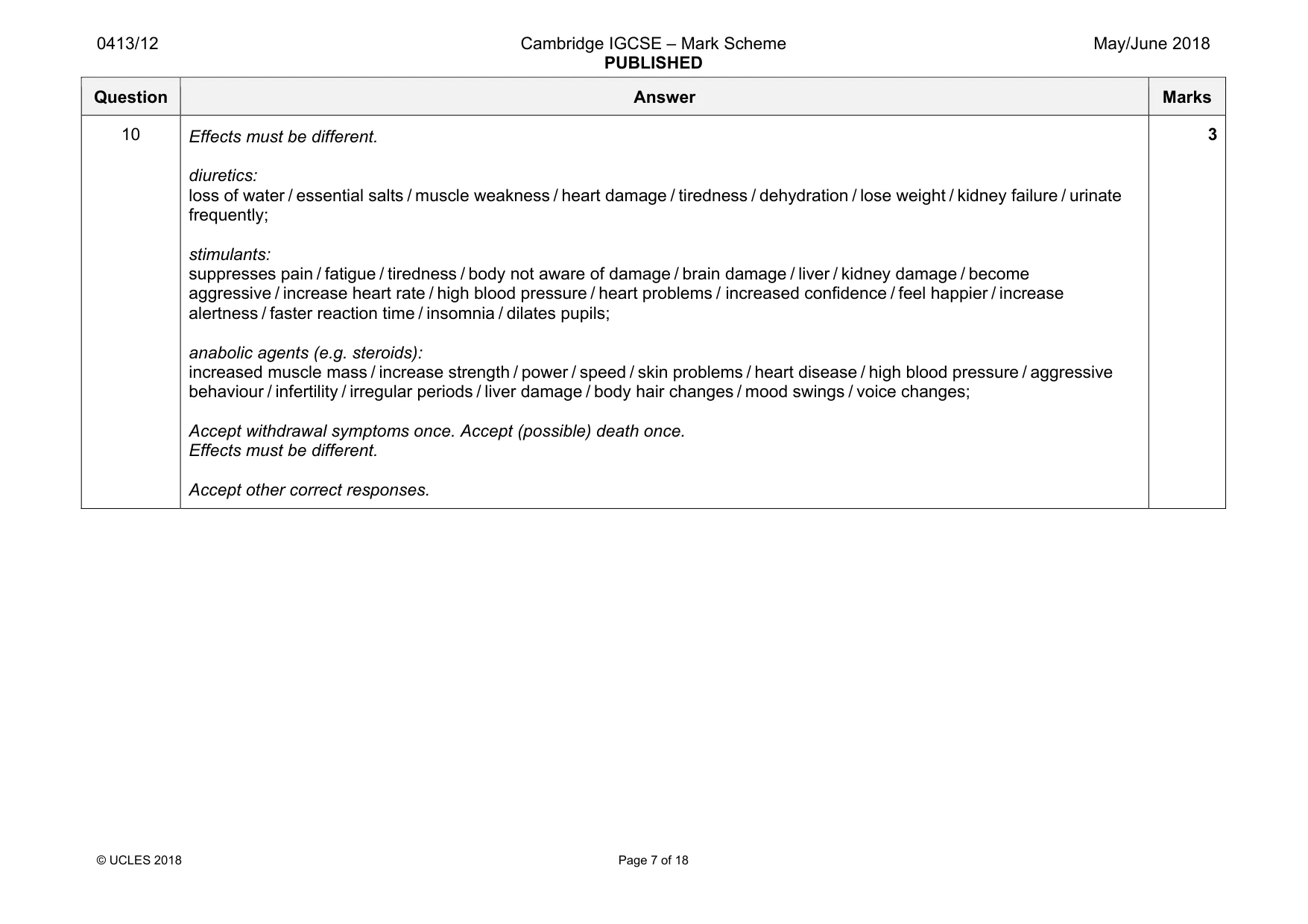 Mark scheme, page 7 of 18