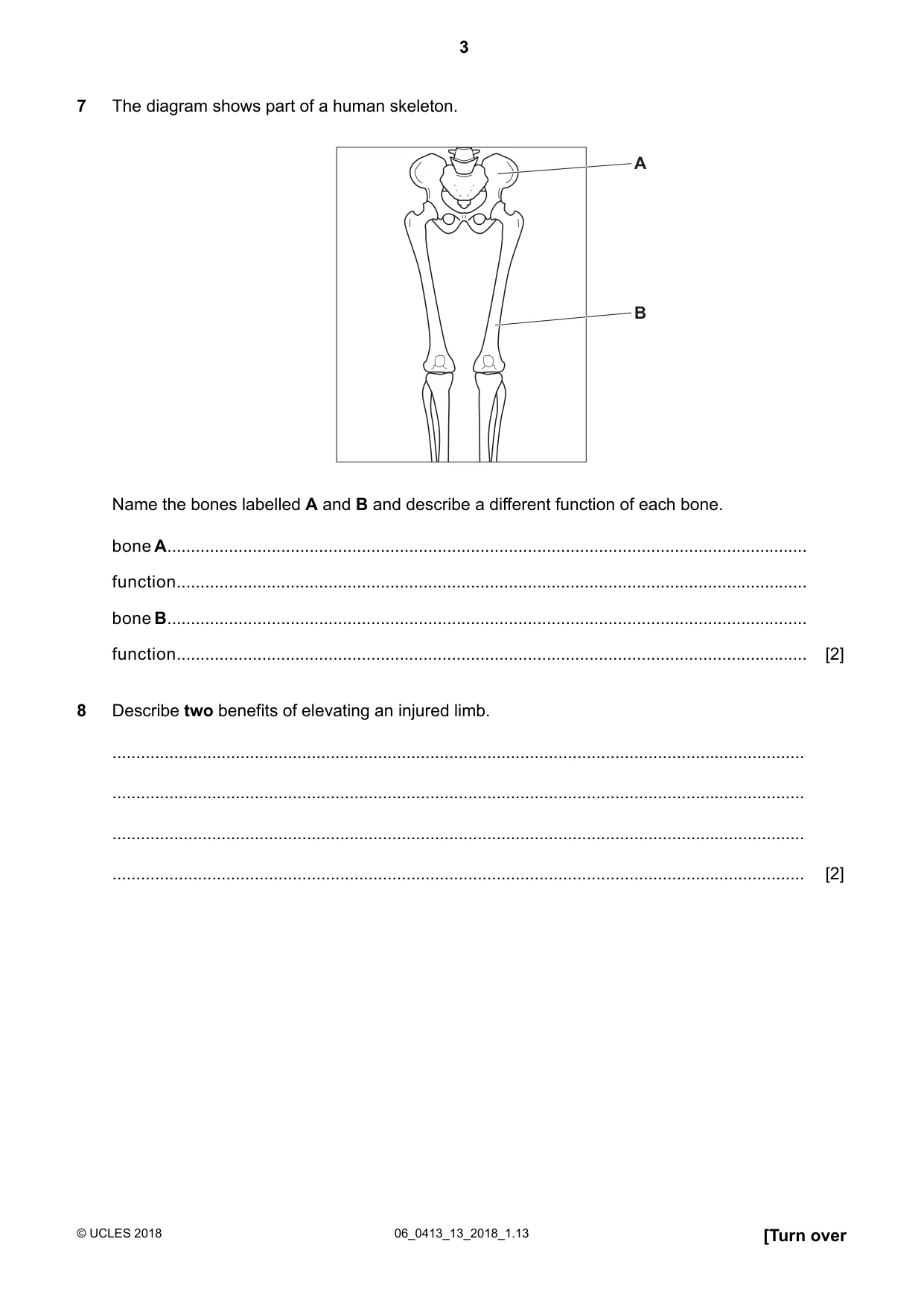 Cambridge IGCSE Physical Education 0413 2018 May/June Paper 1 · Variant 3 question paper, page 3 of 12