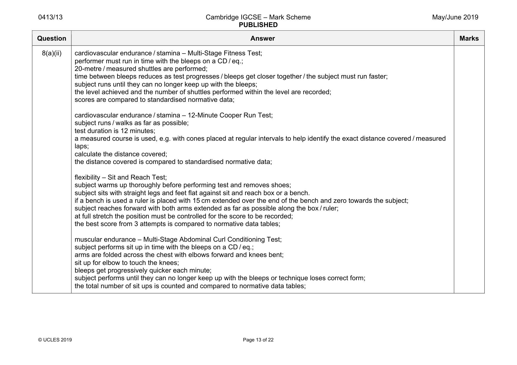 Mark scheme, page 13 of 22