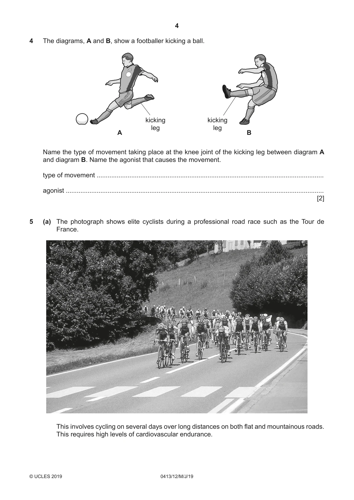 Cambridge IGCSE Physical Education 0413 2019 May/June Paper 1 · Variant 2 question paper, page 4 of 20